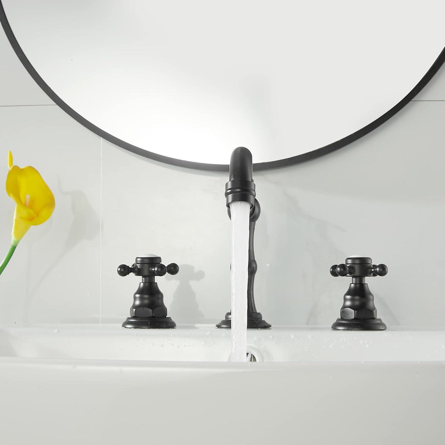 Widespread 2-handle Bathroom Faucet with Drain Assembly