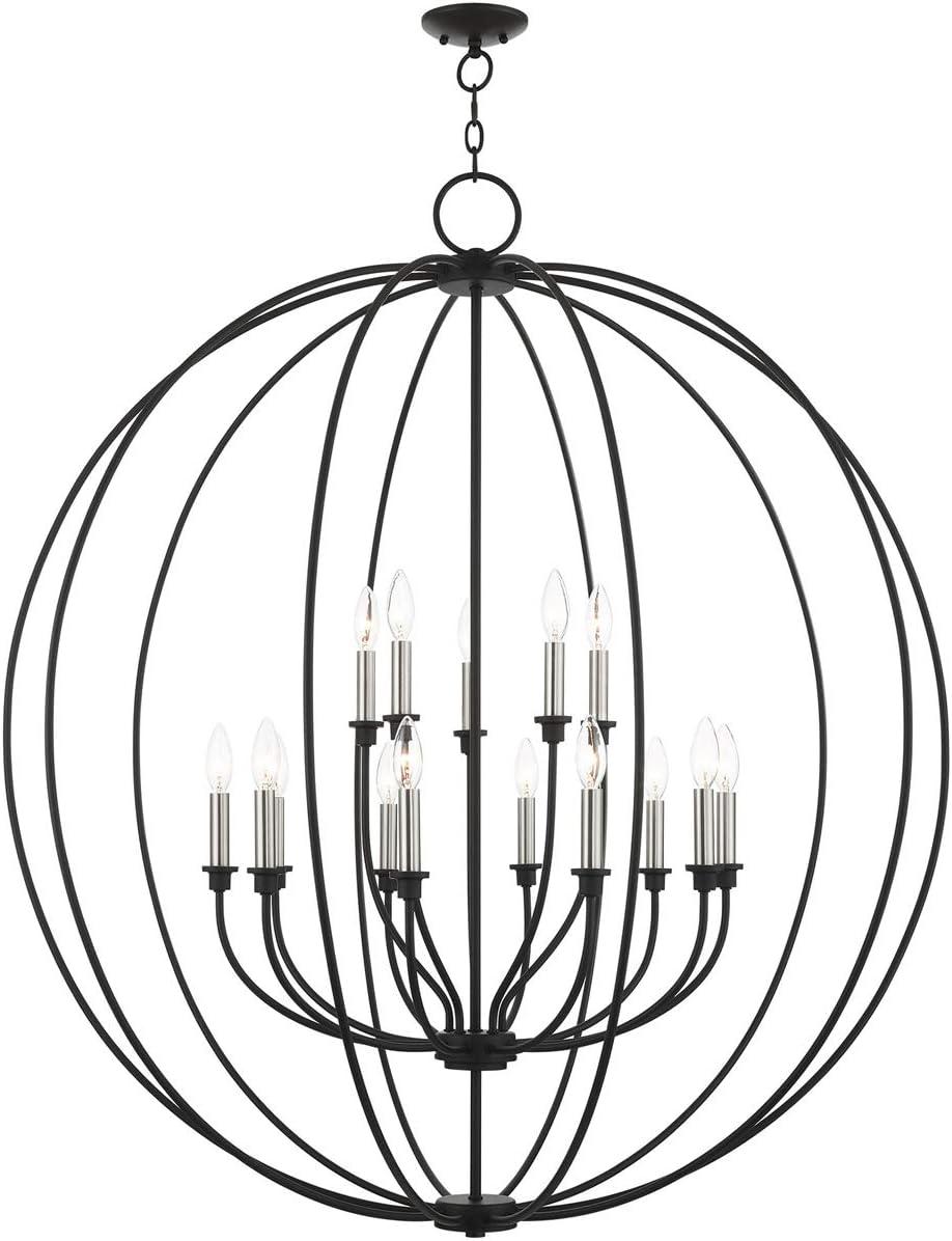 15 Light Black Chandelier with Steel base material