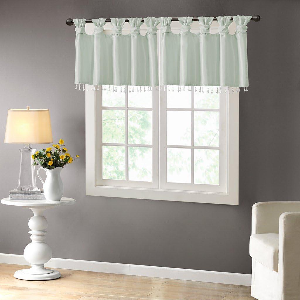 Emilia Lightweight Faux Silk Valance with Beads