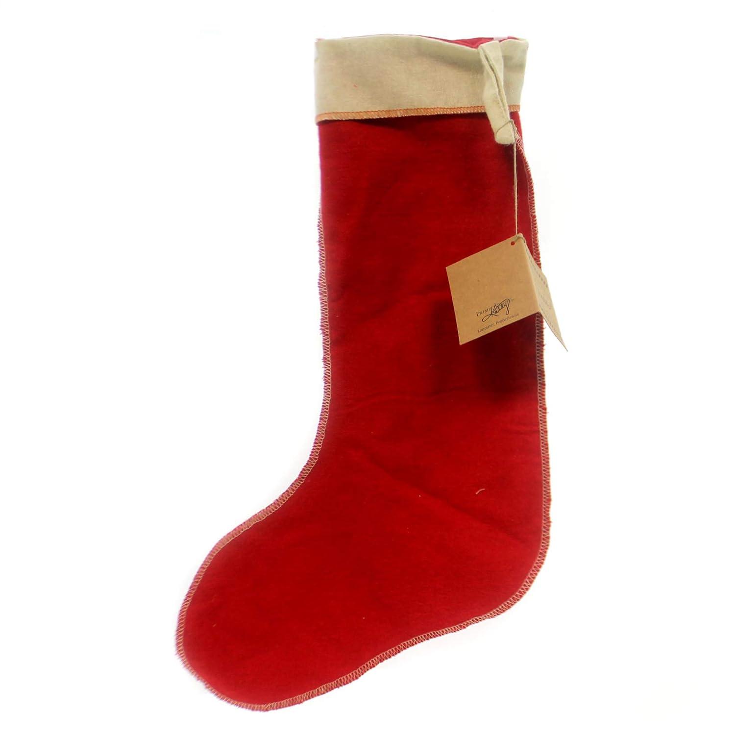 Primitives By Kathy 16.0 Inch Good Dog Stocking Santa Jingle Bells Puppy Holiday Stockings
