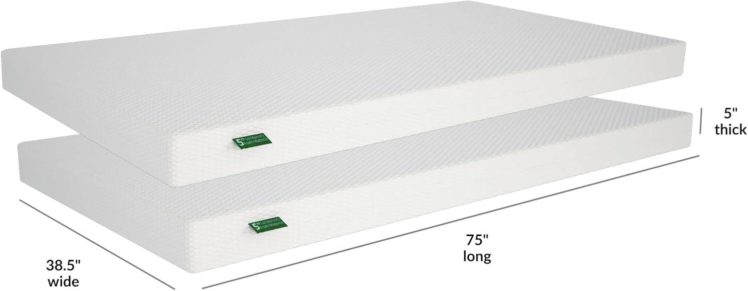 Twin 5-Inch Memory Foam Mattress with Breathable Cotton Cover