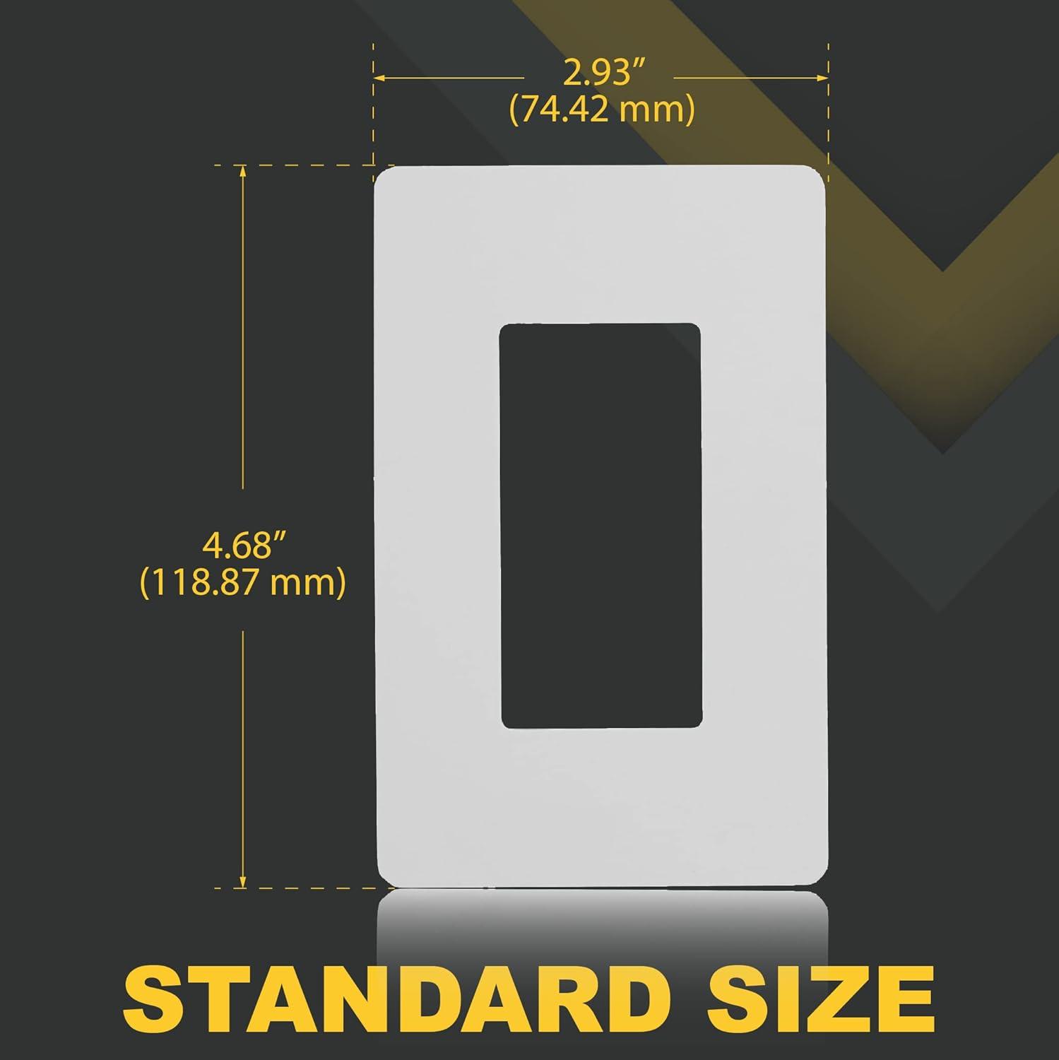 White Smooth 1-Gang Screwless Wall Plate Set