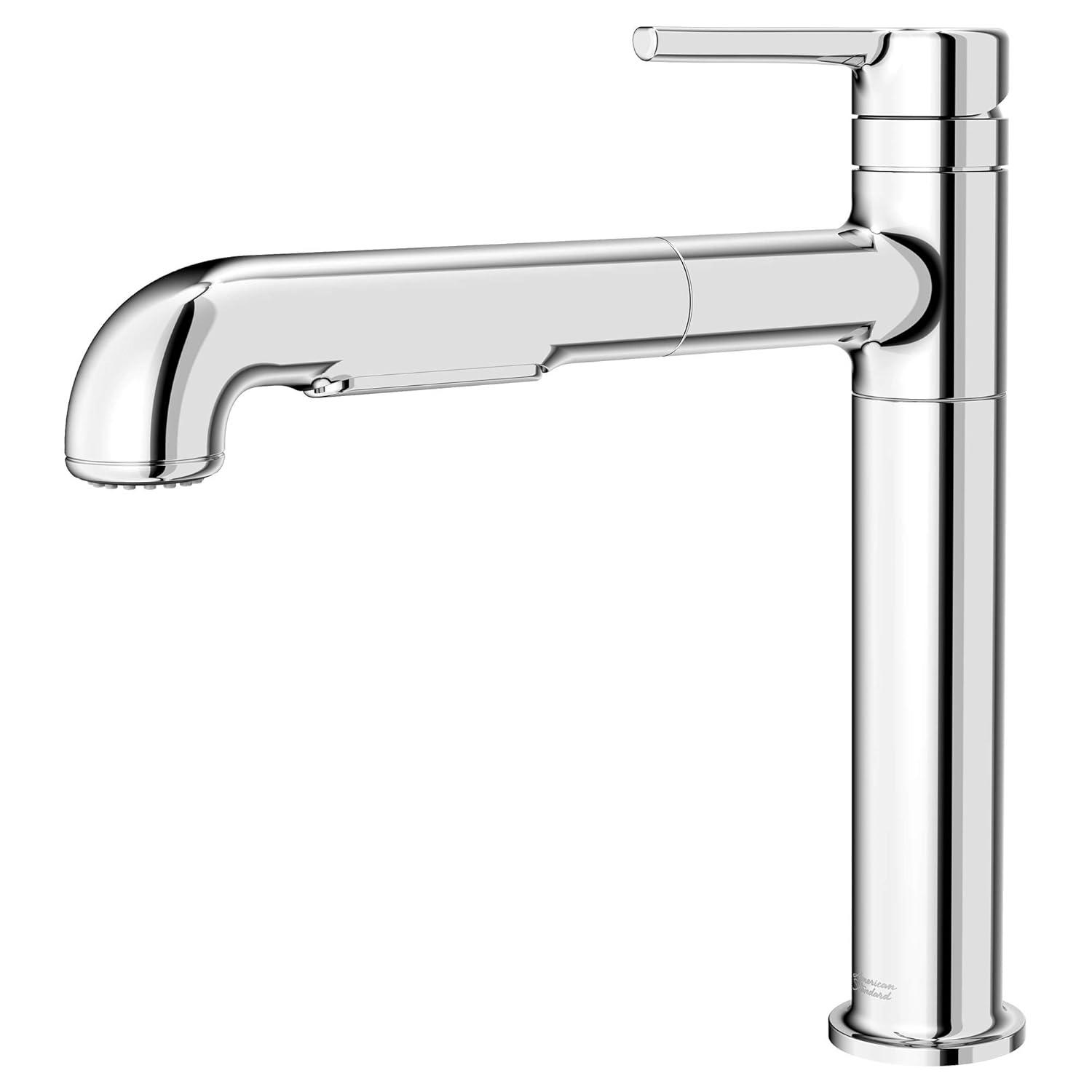 Studio S Single-Handle Pull-Out Sprayer Kitchen Faucet with Dual Spray in Stainless Steel