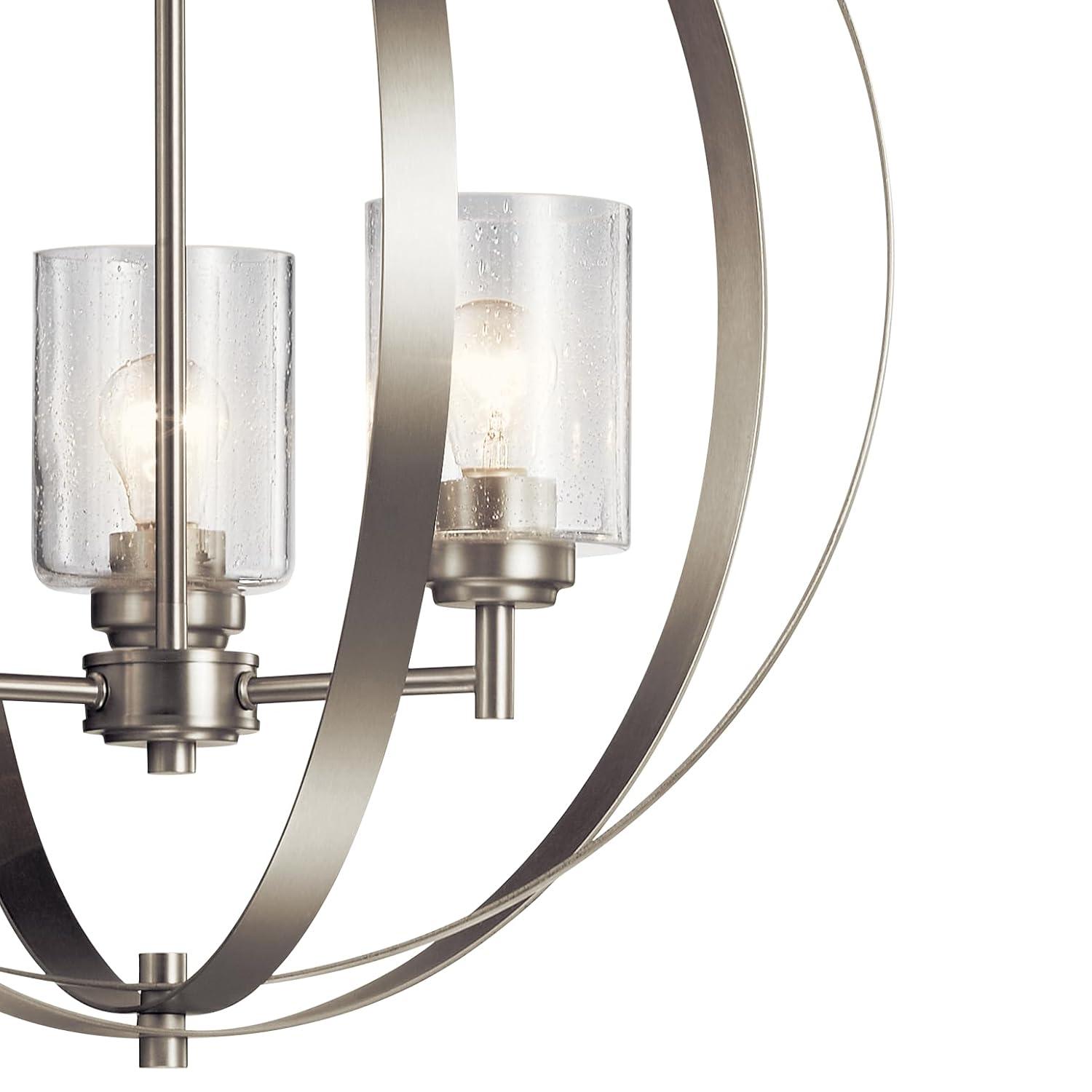 3 - Light Shaded Globe Chandelier
