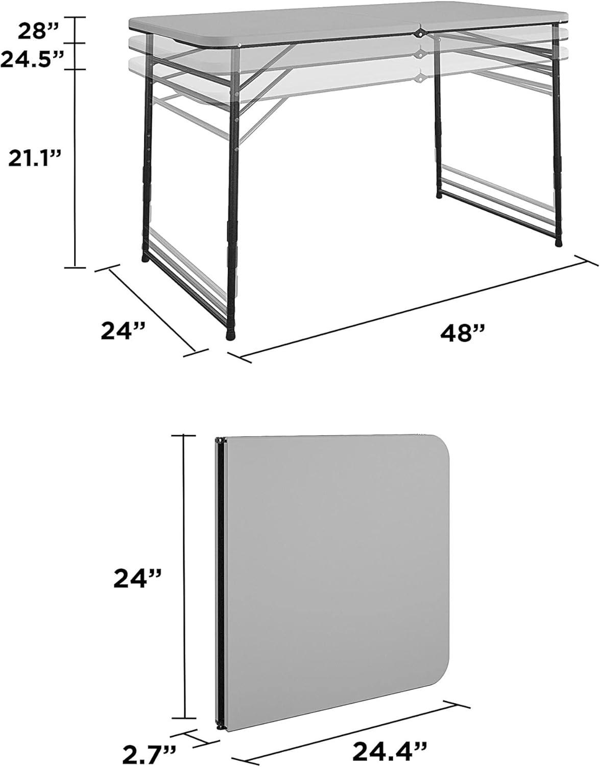 COSCO 4 ft. Fold-in-Half Portable Indoor/Outdoor Utility Table