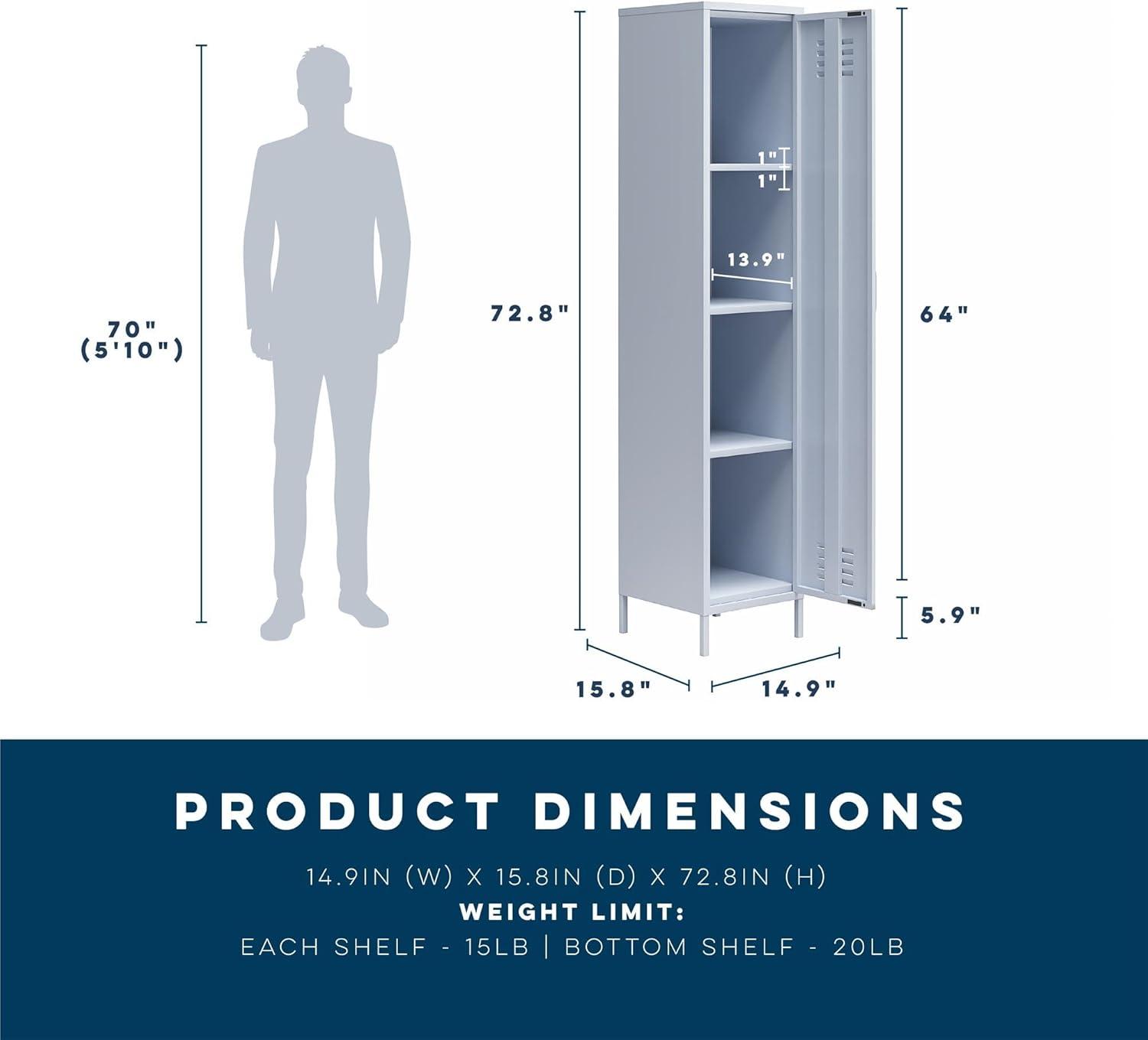 Cache 1-Door Tall Single Metal Locker Style Storage