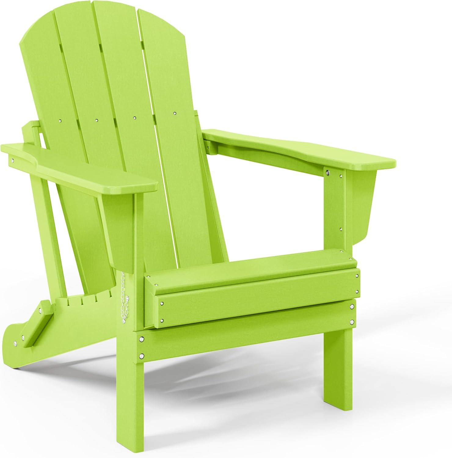 WestinTrends Malibu HDPE Outdoor Patio Folding Poly Adirondack Chair