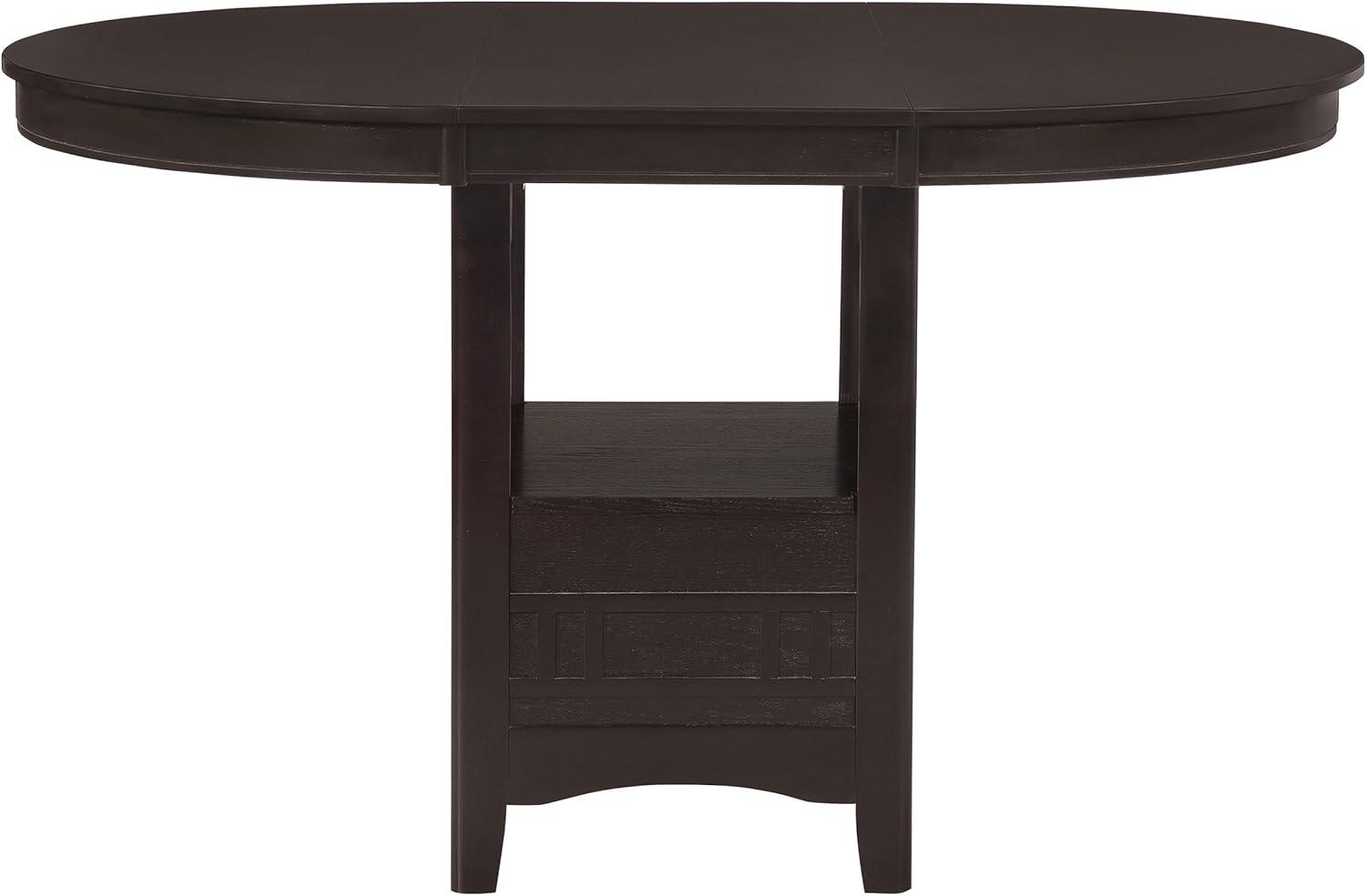 Coaster Lavon Transitional Wood Oval Counter Height Table Espresso