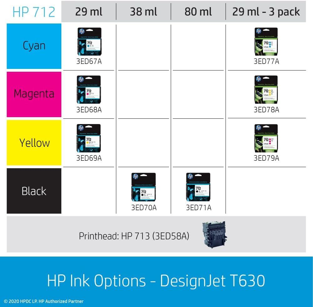 HP Designjet T630 A0 Inkjet Large Format Printer - Includes Printer - 24" Print Width - Color - 30 Second Color Speed - 2400 x 1200 dpi - 1 GB - USB - Ethernet - Wireless LAN - Wi-Fi Direct