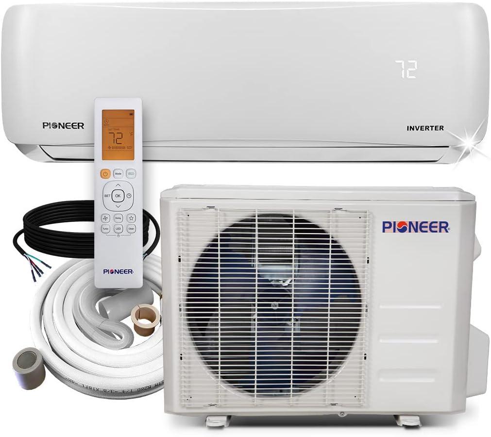 Pioneer White Wall Mount Ductless Mini Split Heat Pump System