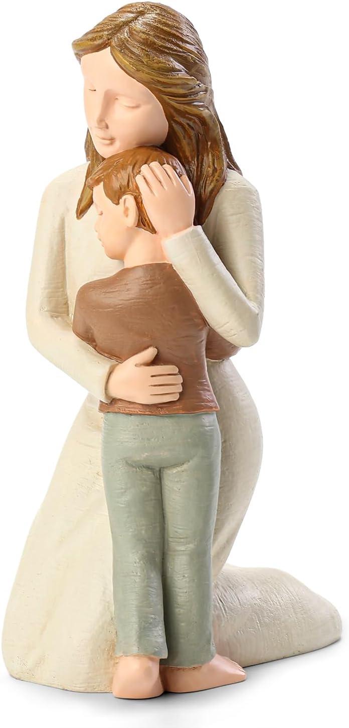 ToccoLeggero Mother And Son Figurines, Sculpted Hand-Painted Mom And Son Statues Gifts For Mother’S Day Anniversary Birthday | Wayfair
