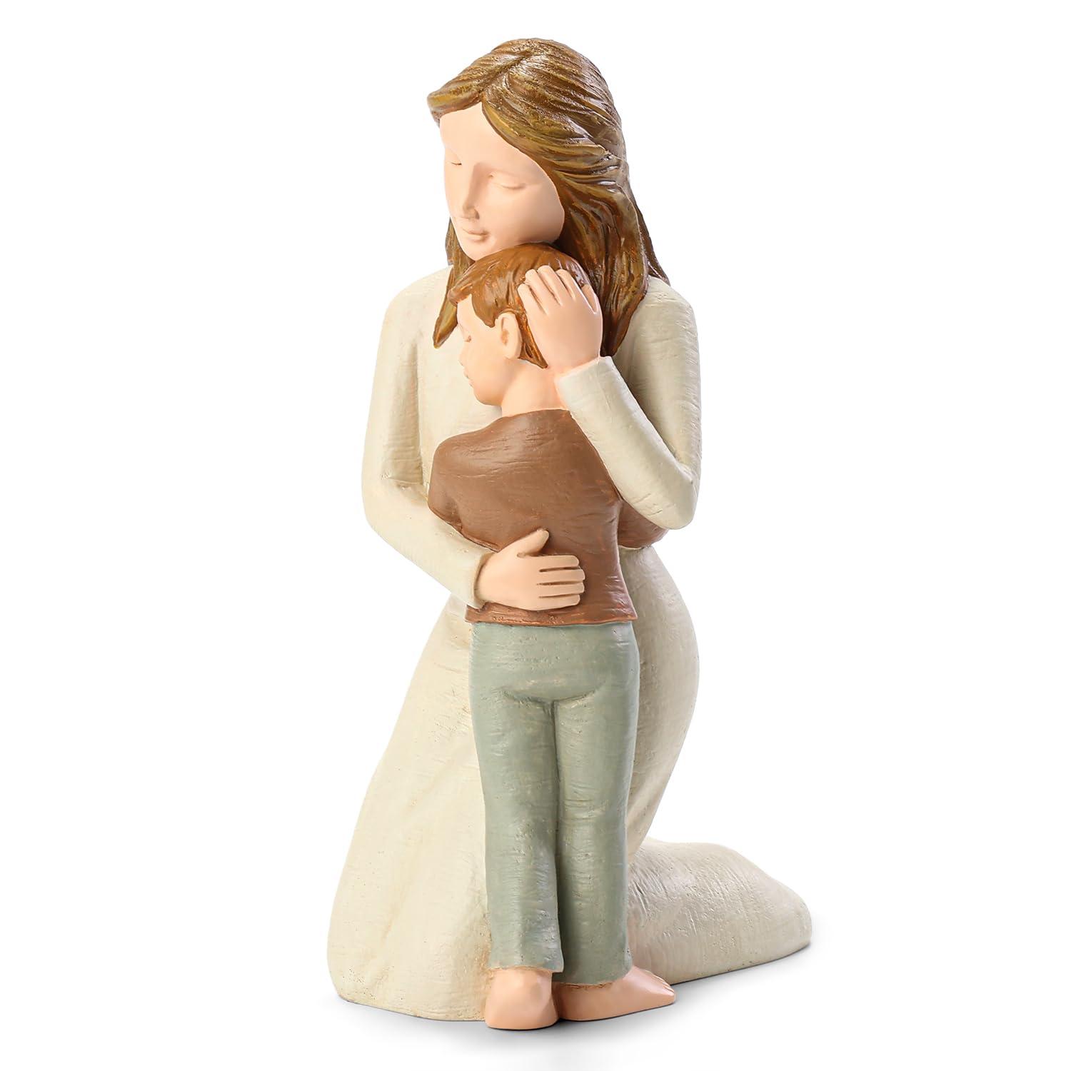 ToccoLeggero Mother And Son Figurines, Sculpted Hand-Painted Mom And Son Statues Gifts For Mother’S Day Anniversary Birthday | Wayfair