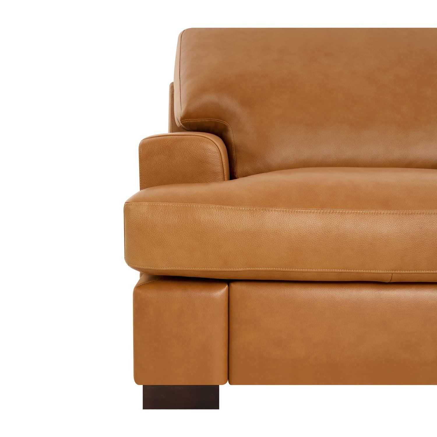 Naomi Home Genuine Sofa Set-Color:Tan,Style:Loveseat