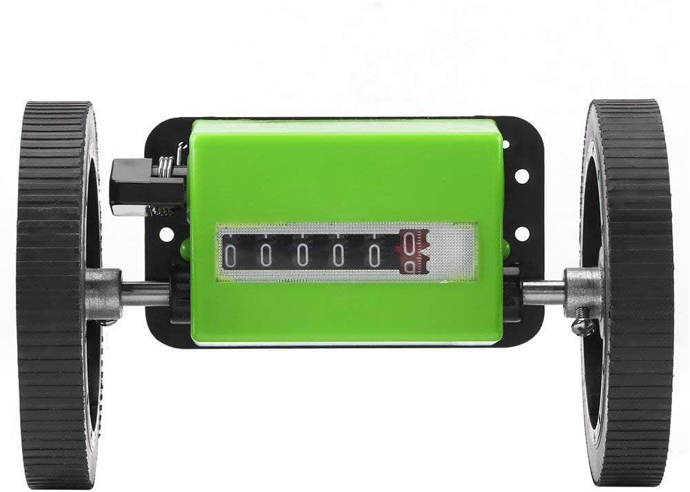 Roller Type Meter Counter, 6 Digits Meters Rolling Mechanical Length Counter for Measuring Textile, Printing, Artificial Leather