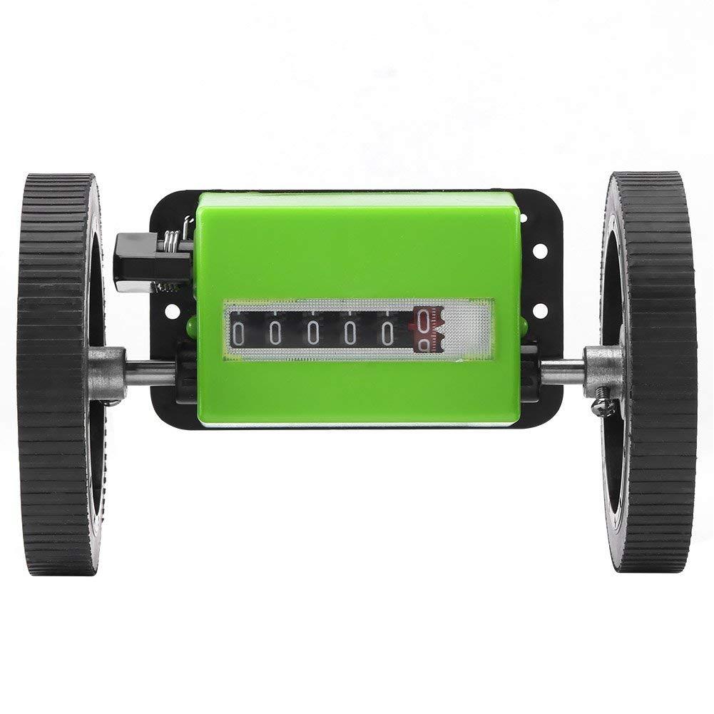 Roller Type Meter Counter, 6 Digits Meters Rolling Mechanical Length Counter for Measuring Textile, Printing, Artificial Leather