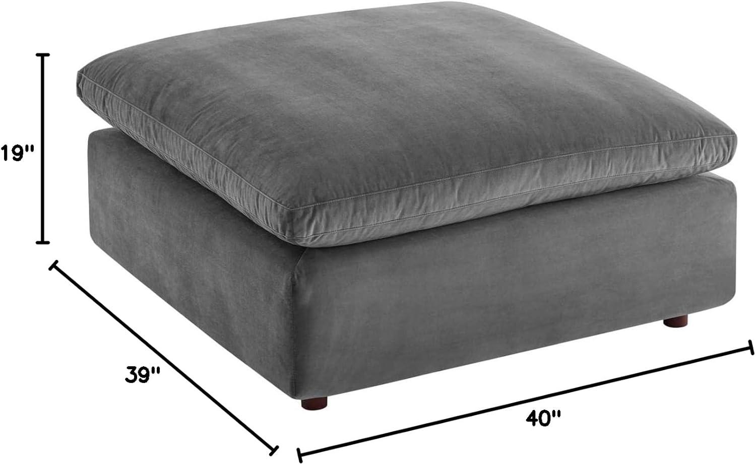 Modway Commix Down Filled Overstuffed Performance Velvet Ottoman