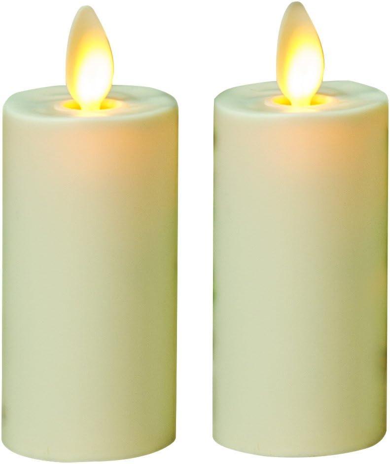 Ivory Scented Flameless LED Votive Candles with Remote Control