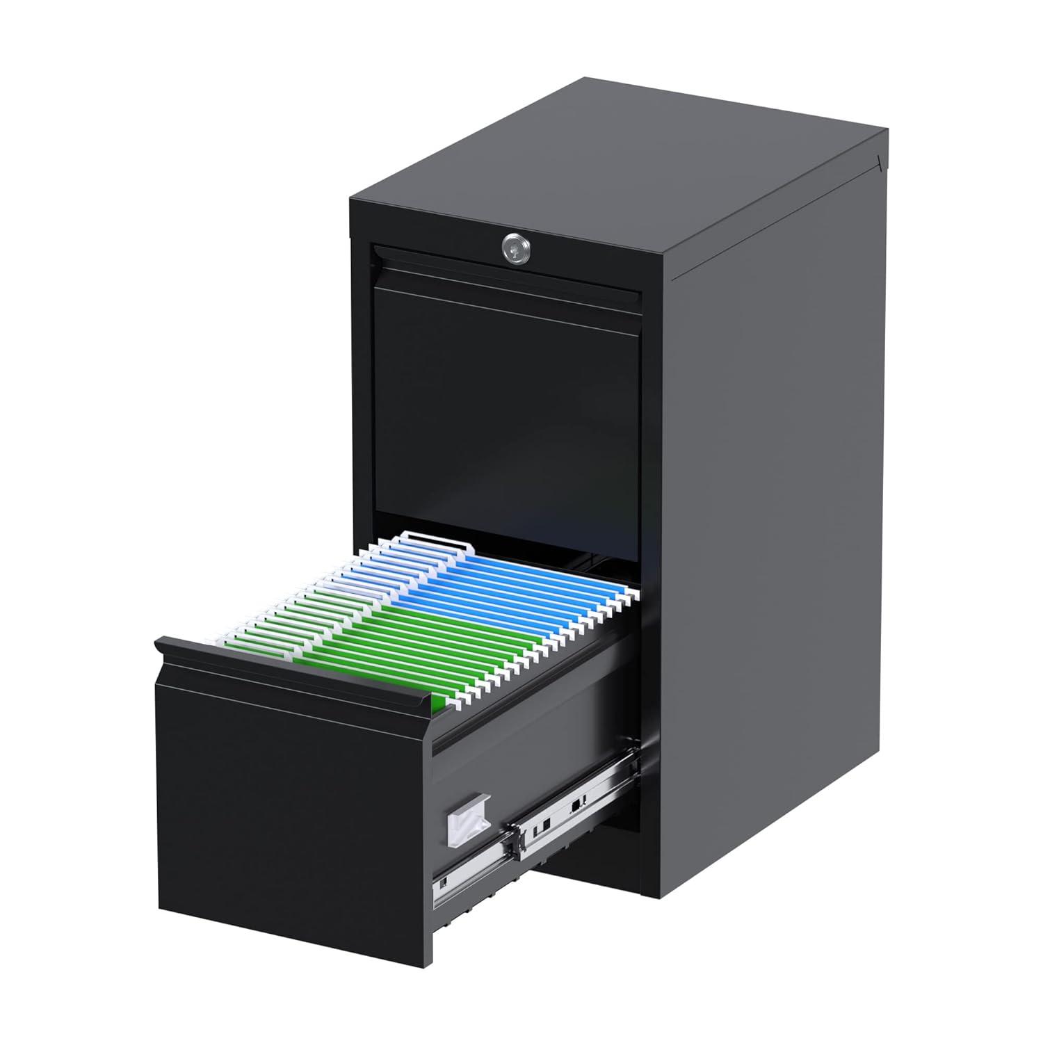2 Drawer File Cabinet With Lock