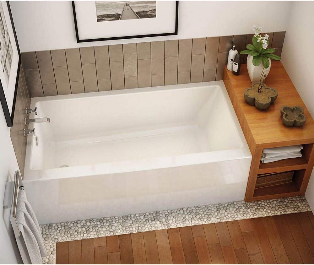 Maax Inc Rubix 59.75'' x 30'' Alcove / Tile In Soaking Acrylic Bathtub 105815-L-000-001