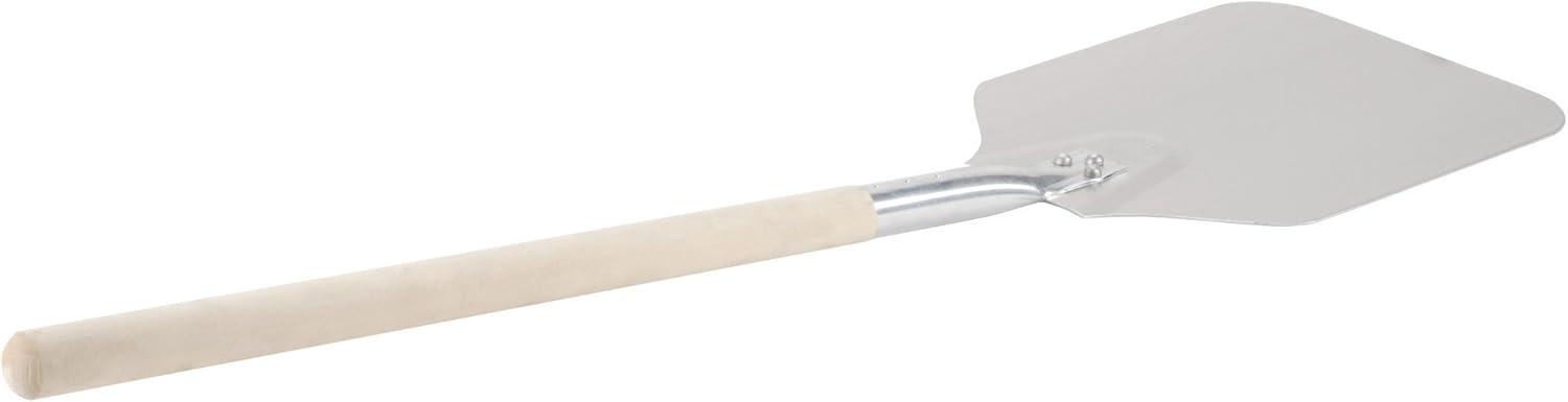 Silver Aluminum Pizza Peel with Long Wood Handle