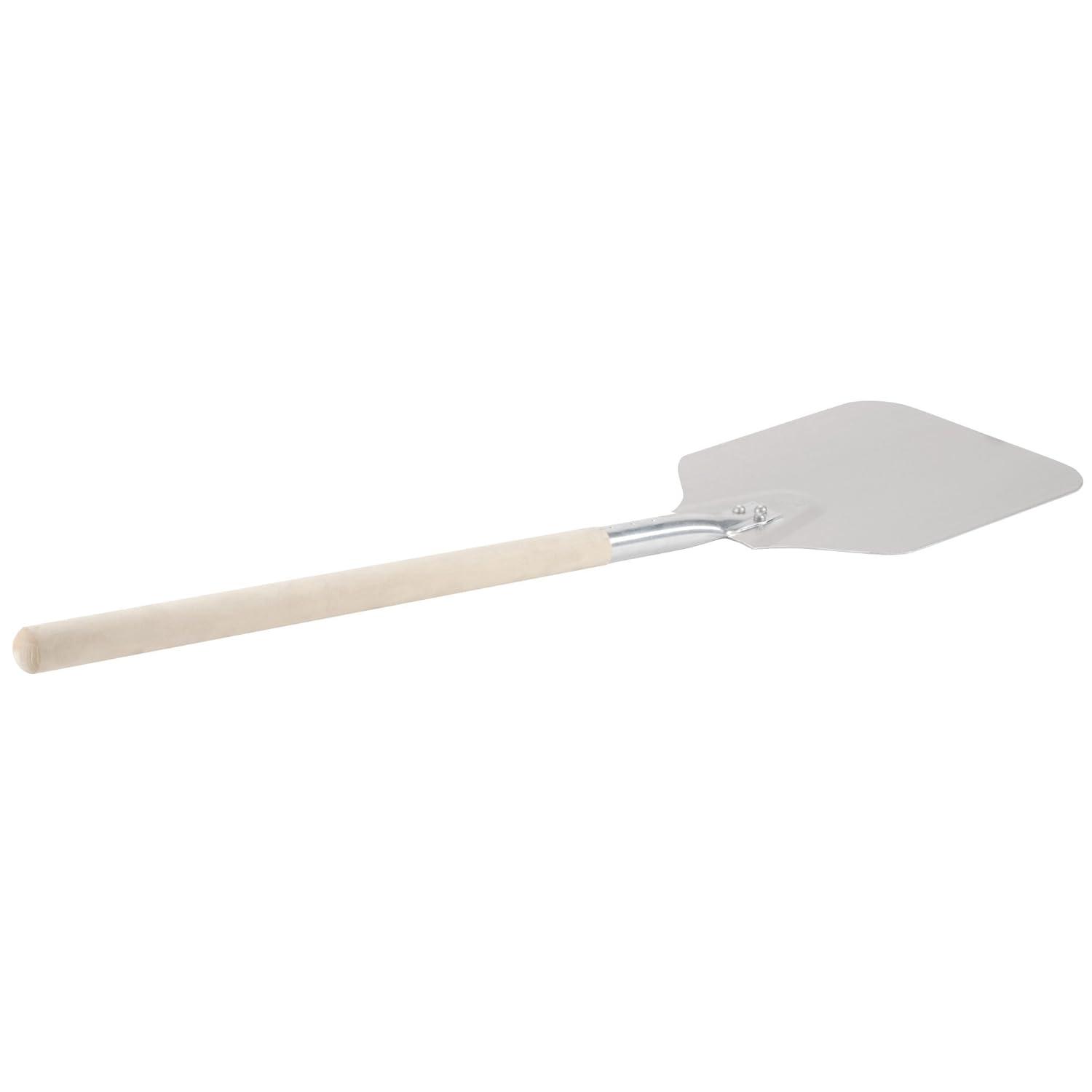 Silver Aluminum Pizza Peel with Long Wood Handle