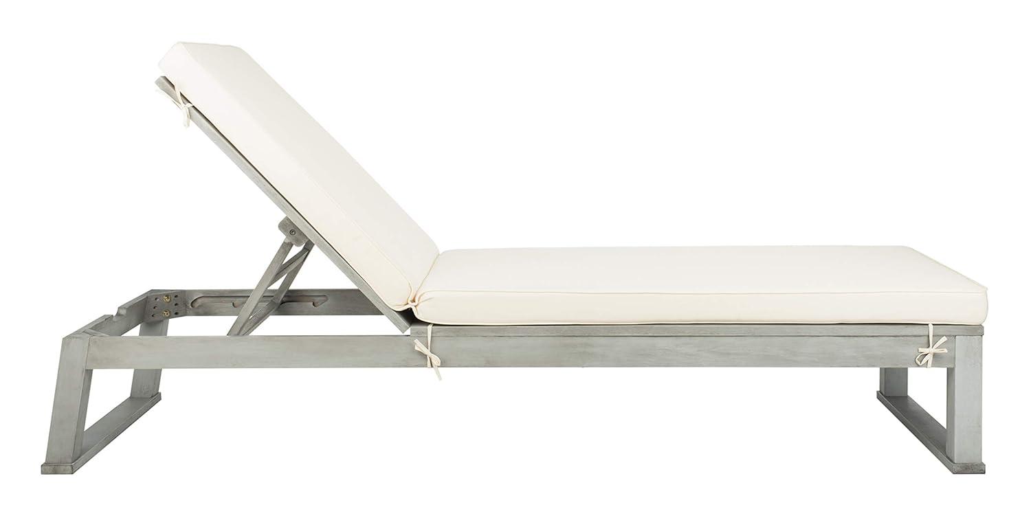 Solano Sunlounger - Outdoor - PAT7024 - Black/Beige -Safavieh
