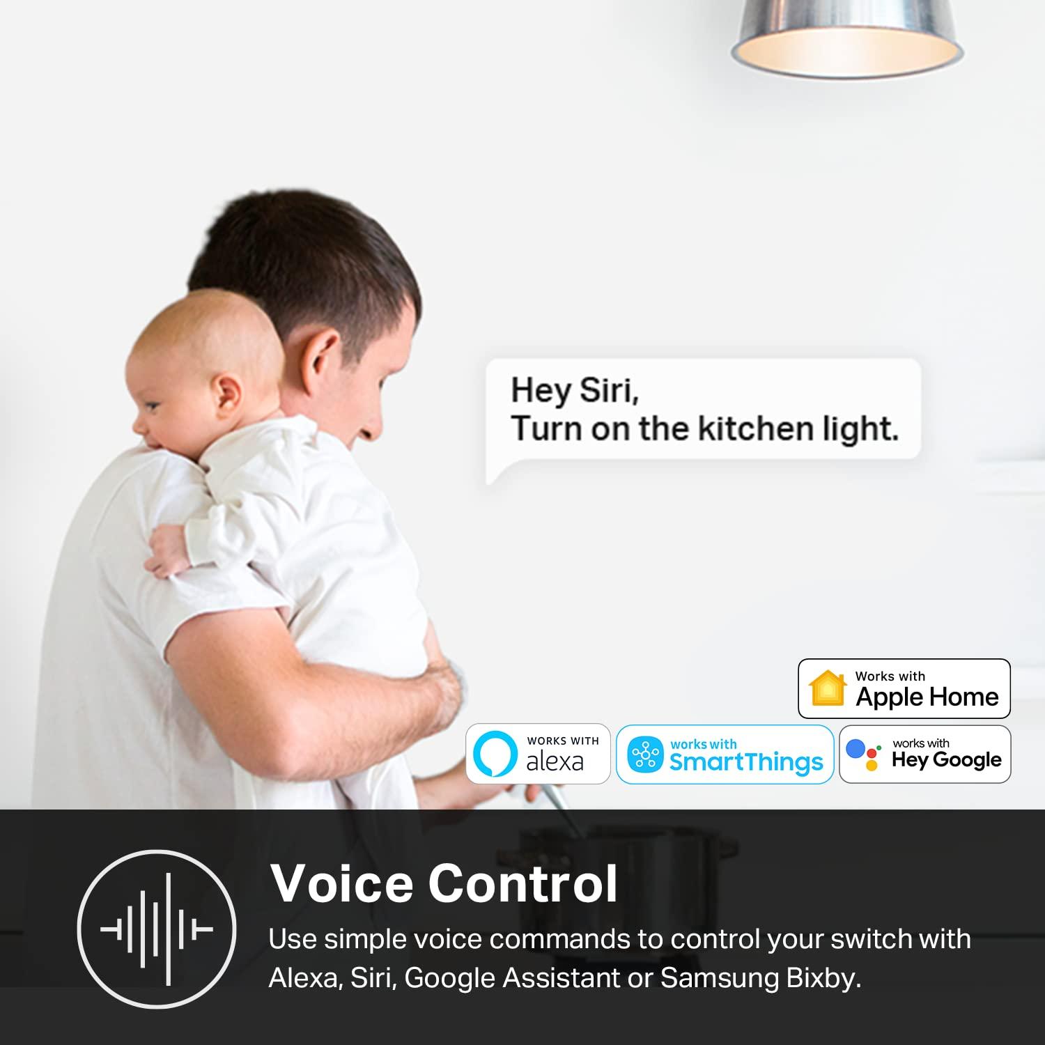 TP-Link Kasa Smart Wi-Fi Light Switch 3-Pack, HomeKit KS200P3