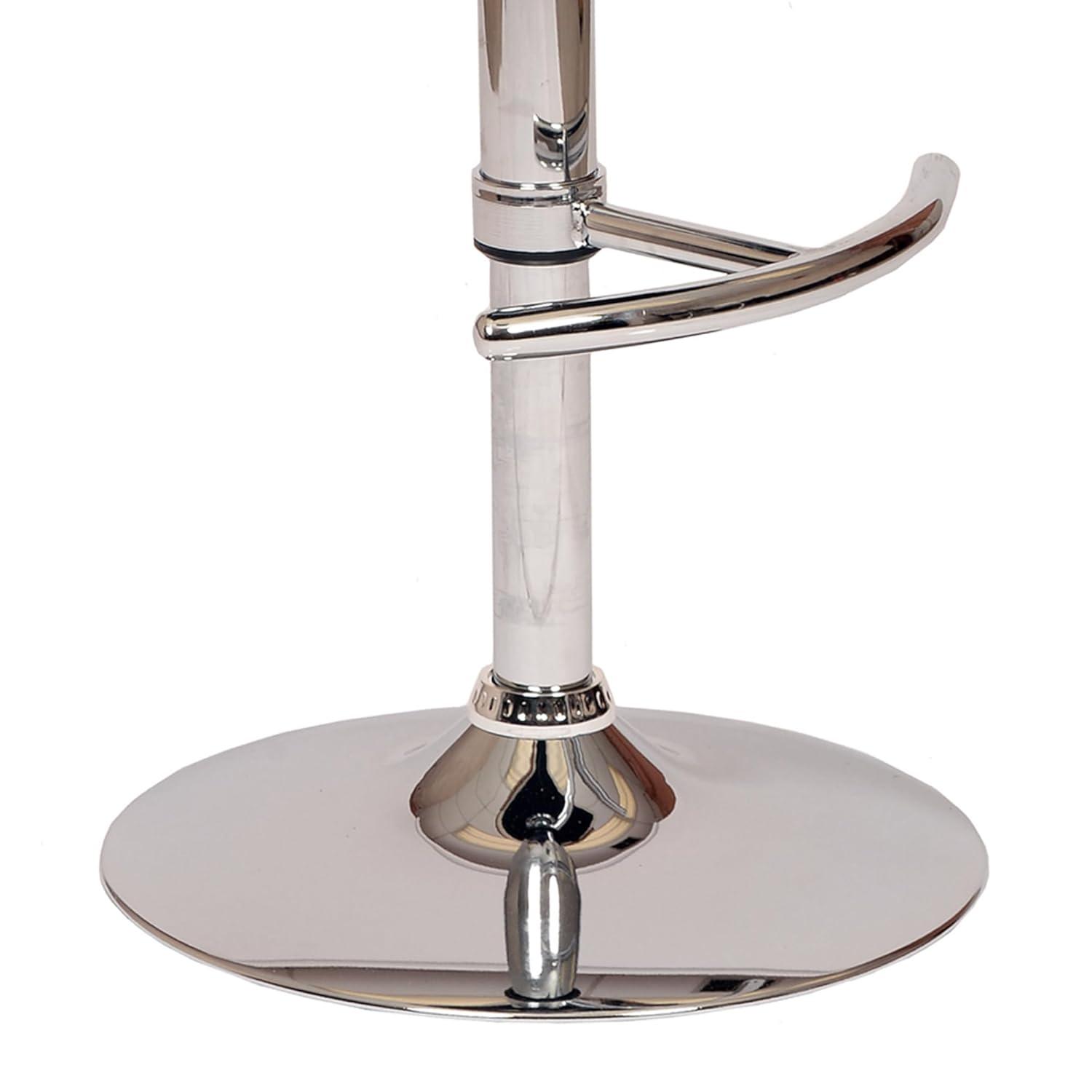Malibu Swivel Barstool In Cream PU/ Walnut Veneer and Chrome Base