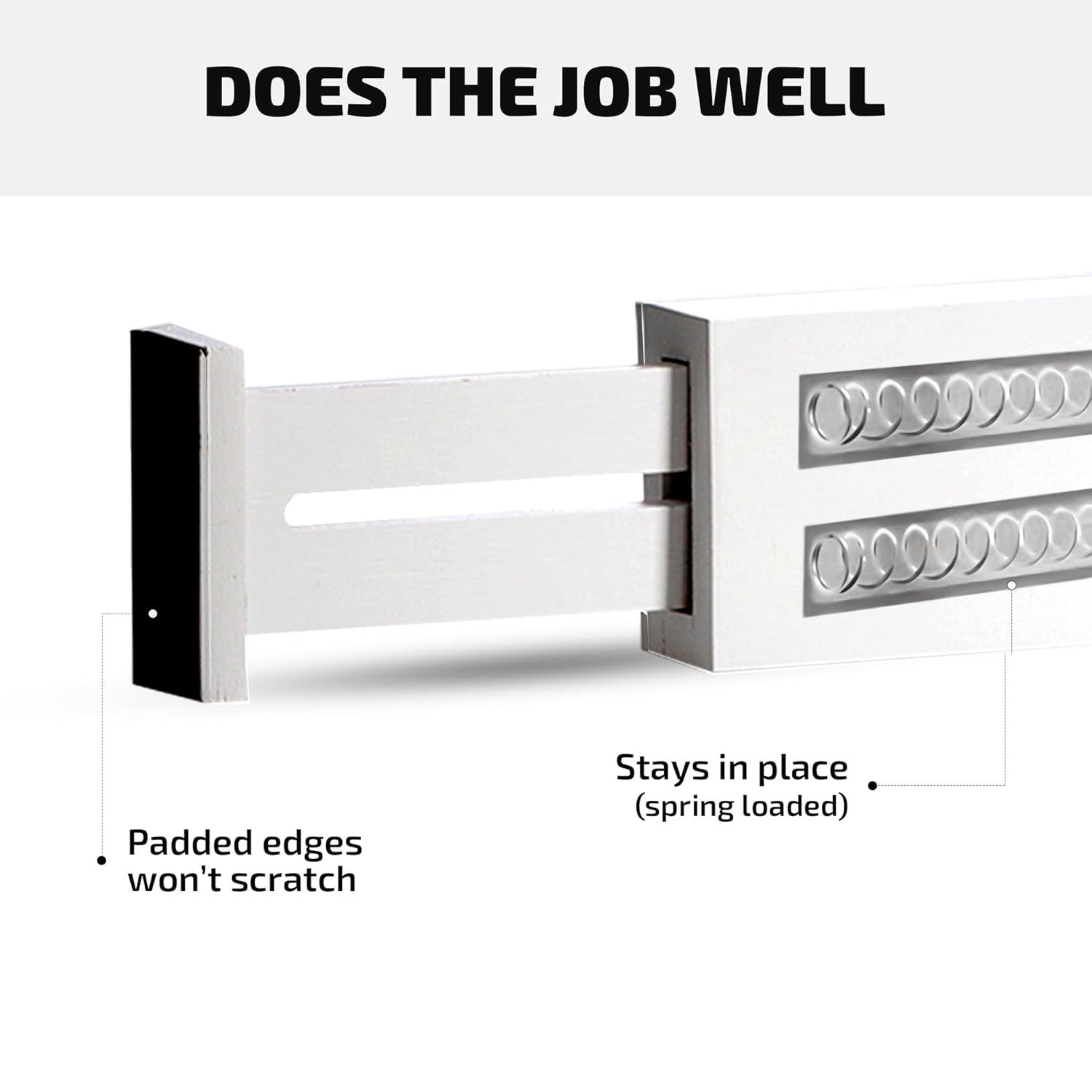 4 Pack Drawer Dividers Bamboo 2.6" High, 16-22" Adjustable Drawer Organizers for Clothes, Expandable Dresser Separators in Bedroom/Bathroom/Kitchen/Office Organization and Storage (Natural)