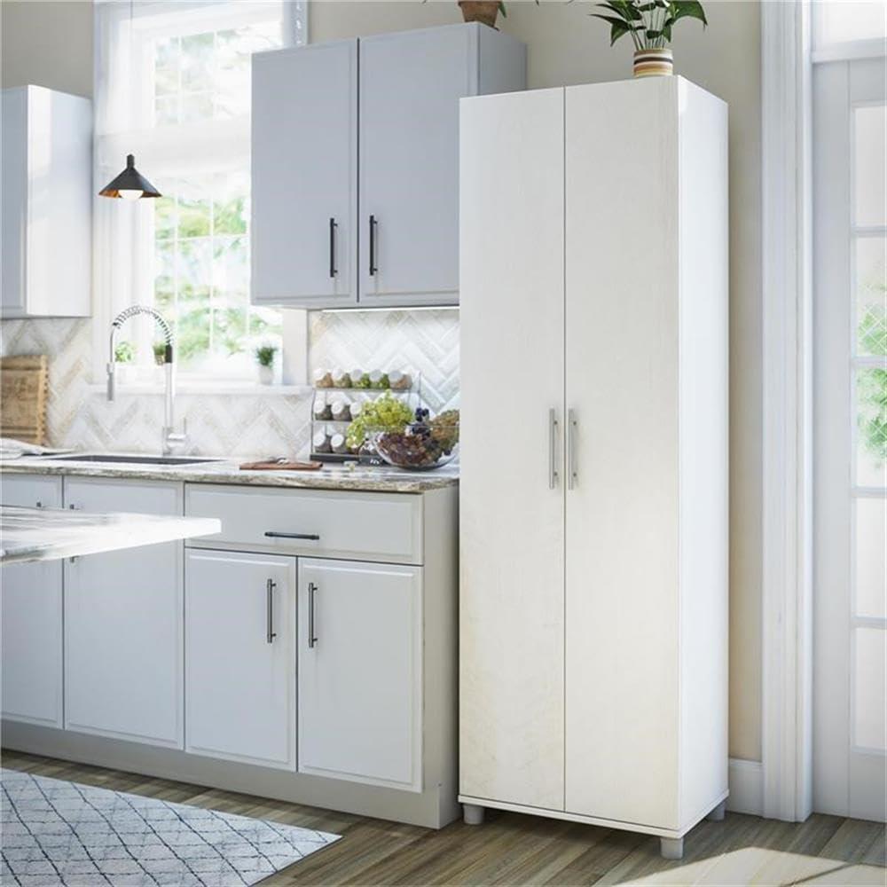 Camberly 24" Utility Storage Cabinet, Ivory Oak