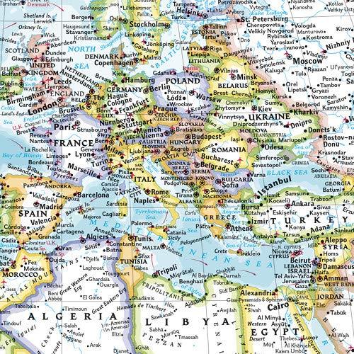 National Geographic Reference Map National Geographic World Wall Map - Classic (43.5 X 30.5 In), (Paperback)