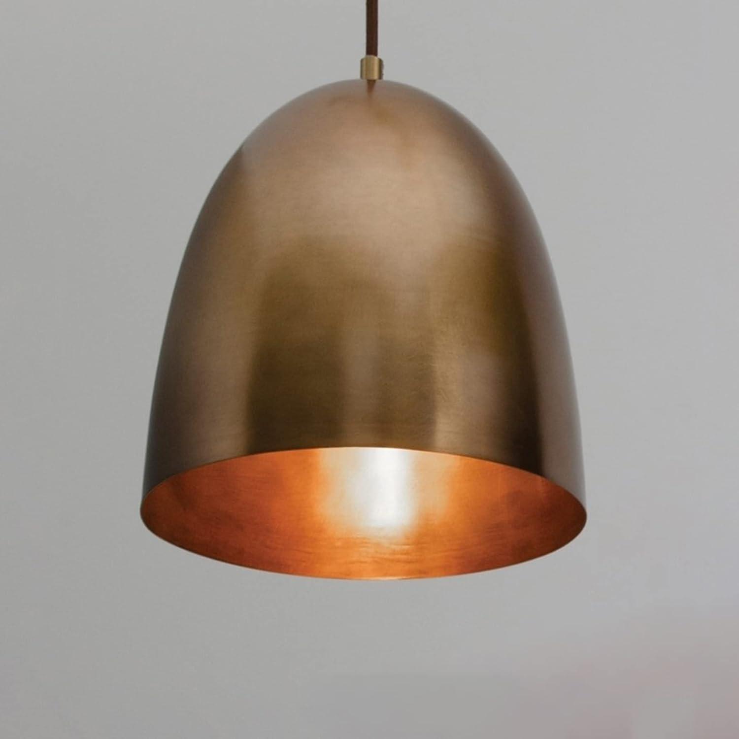 Brooklyn Antique Brass 10" LED Pendant Light