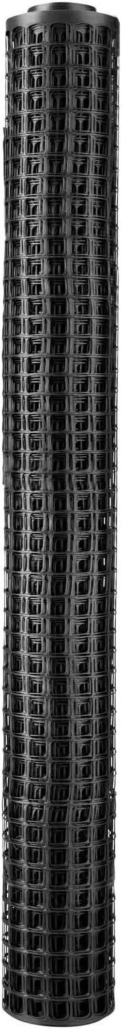 BOEN Black Plastic Garden Fence Mesh Roll 4' x 50'