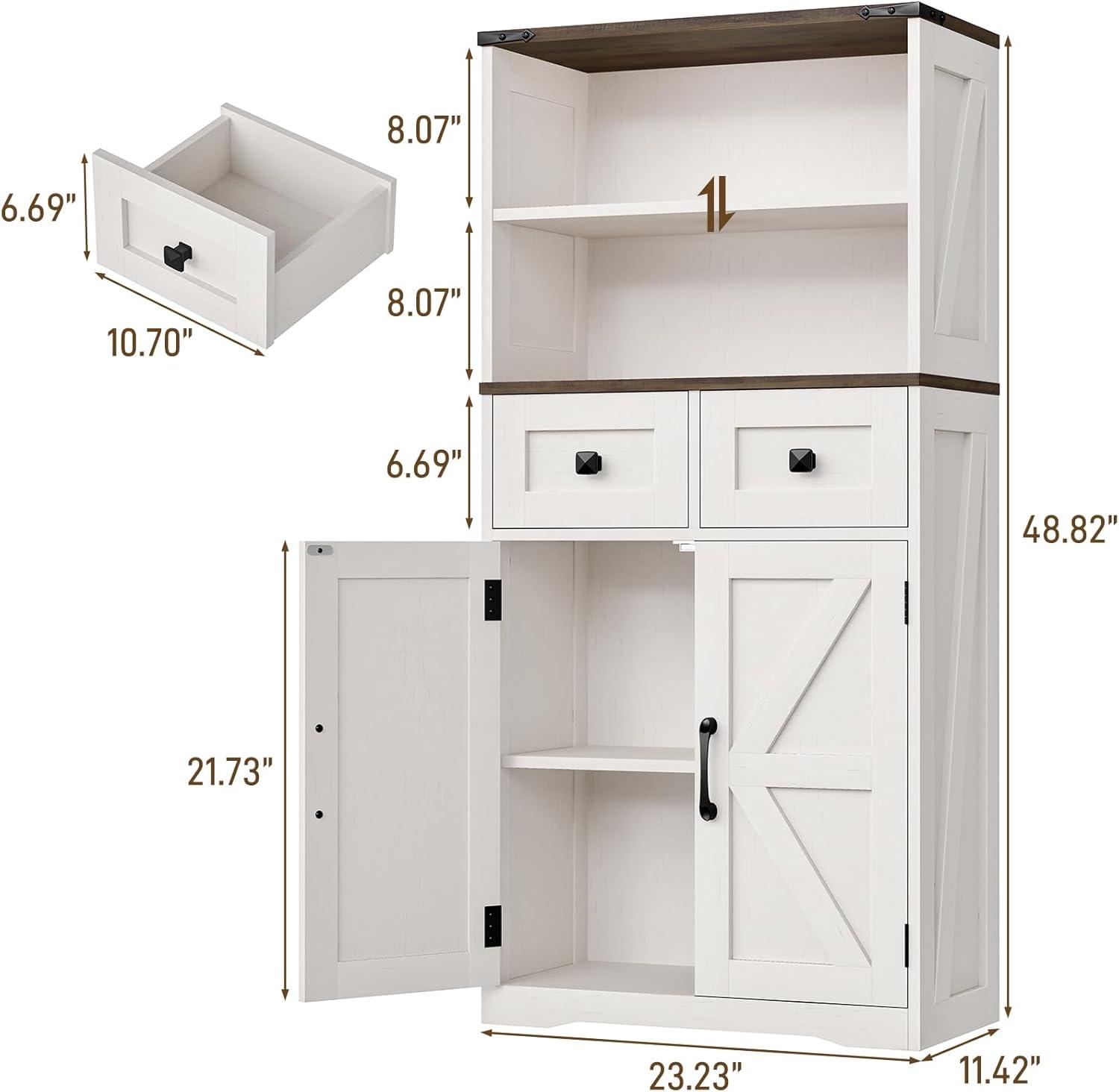 August Grove® Farmhouse Storage Cabinet For Bathroom, Kitchen, Living Room