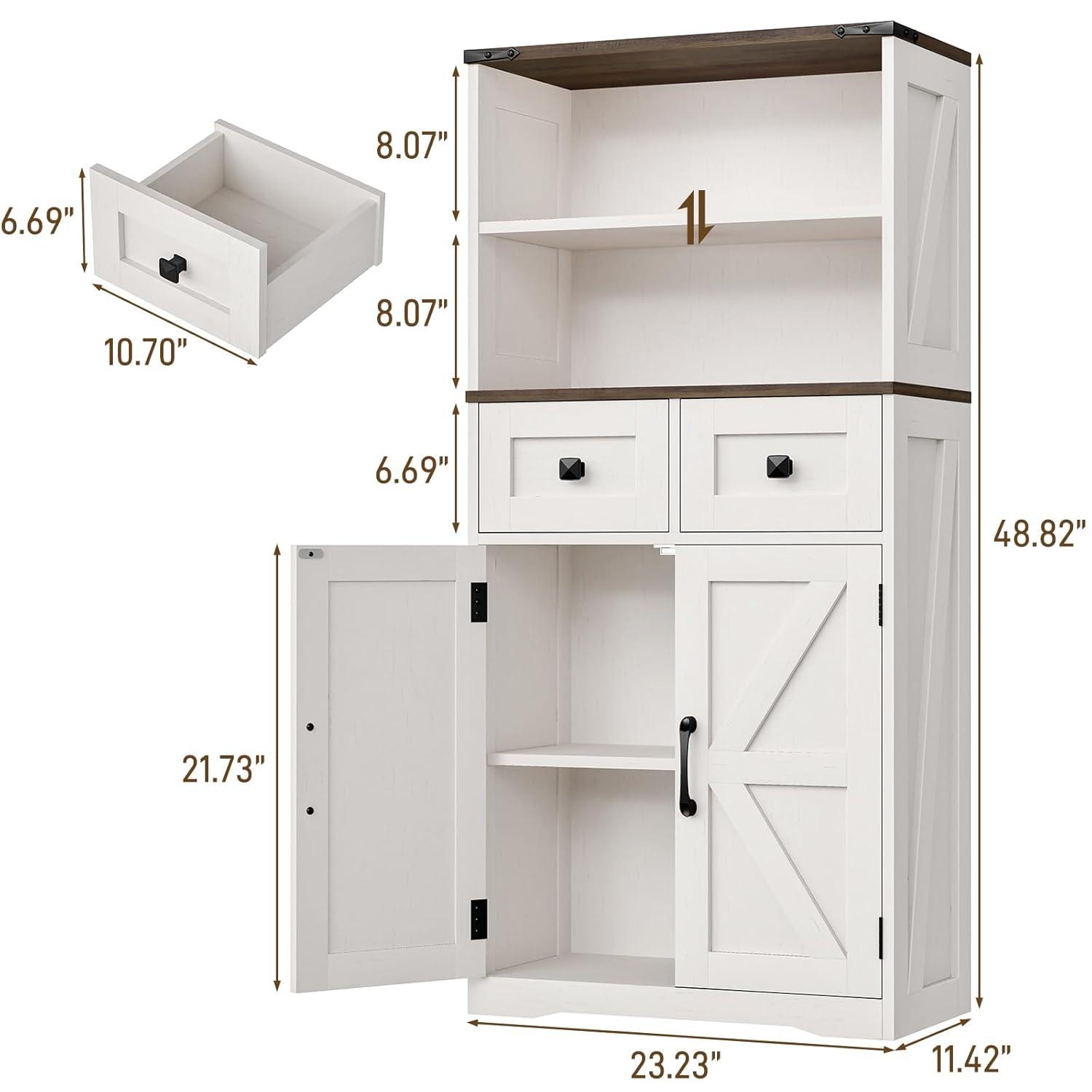 August Grove® Farmhouse Storage Cabinet For Bathroom, Kitchen, Living Room
