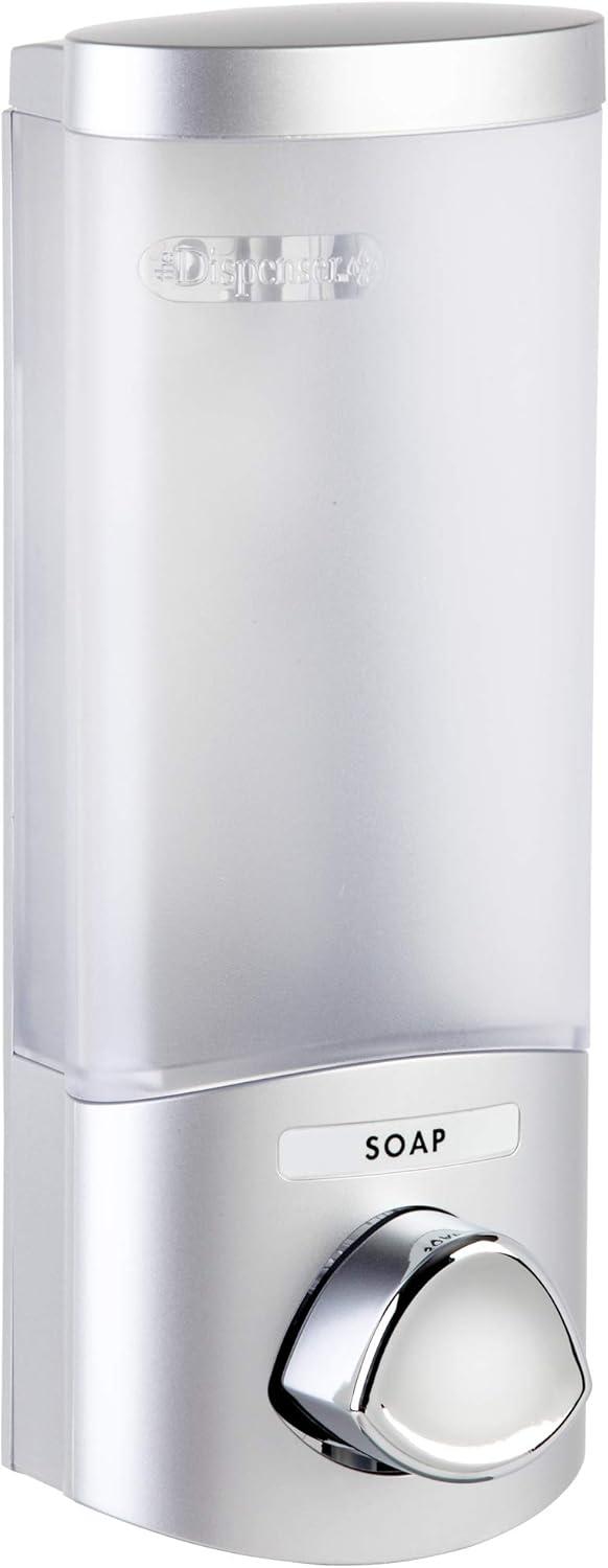 Satin Silver Wall-Mounted Touch-Free Liquid Soap Dispenser