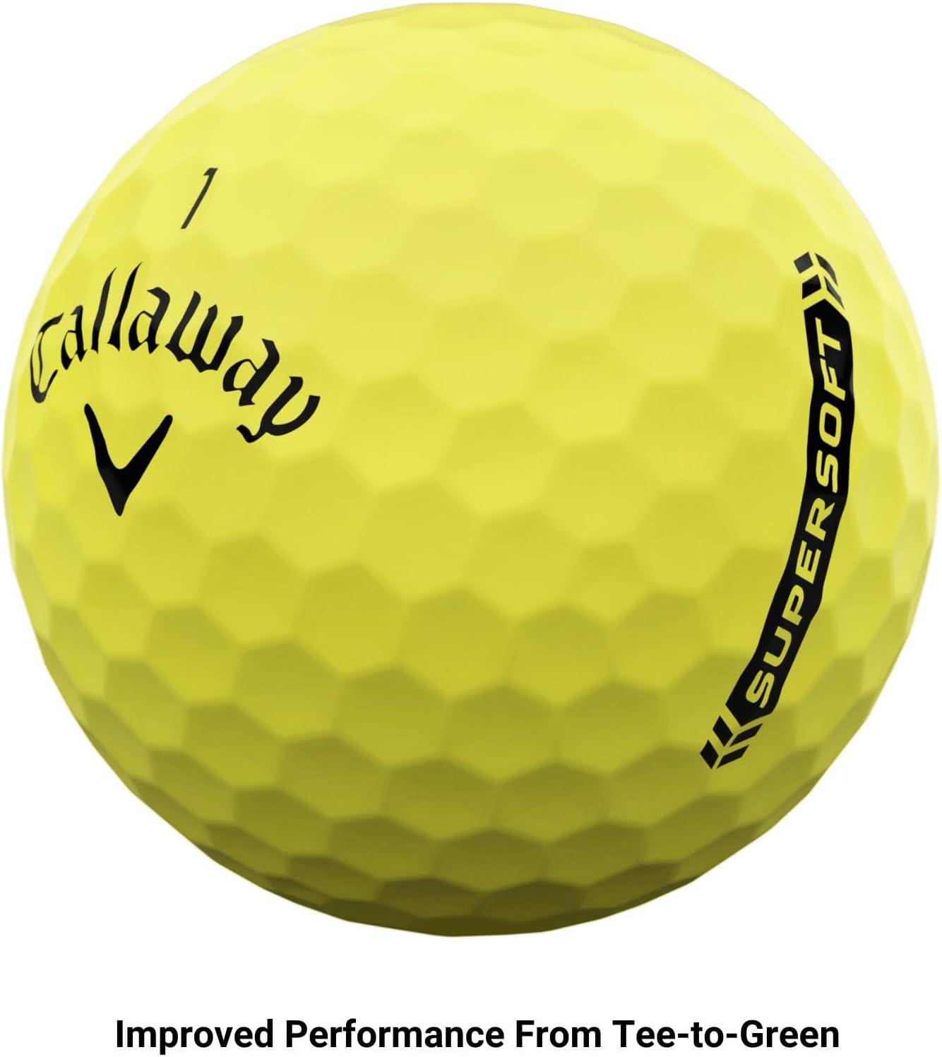 Callaway Supersoft Golf Balls 12pk - Yellow: Rubber Core, Ionomer Shell