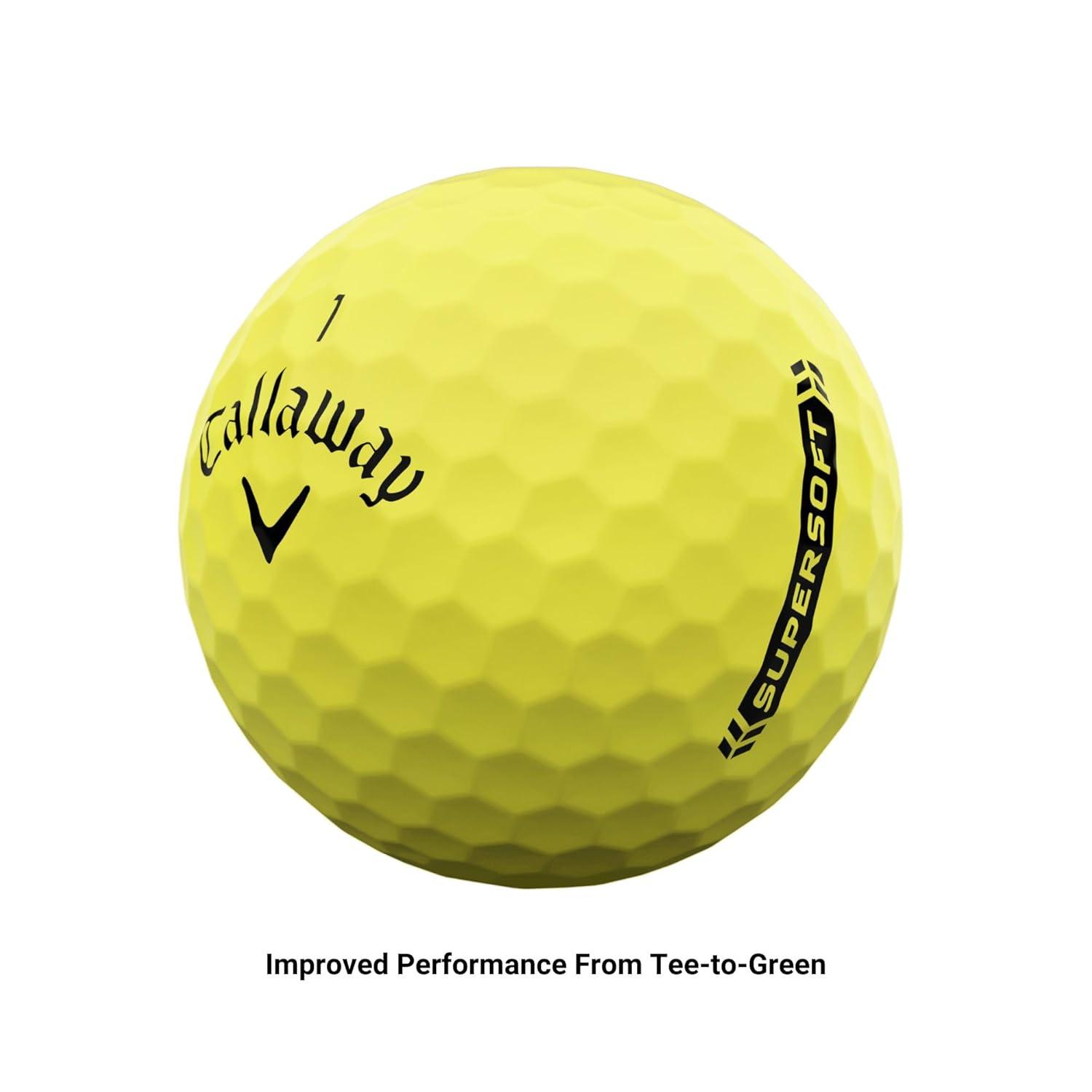 Callaway Supersoft Golf Balls 12pk - Yellow: Rubber Core, Ionomer Shell