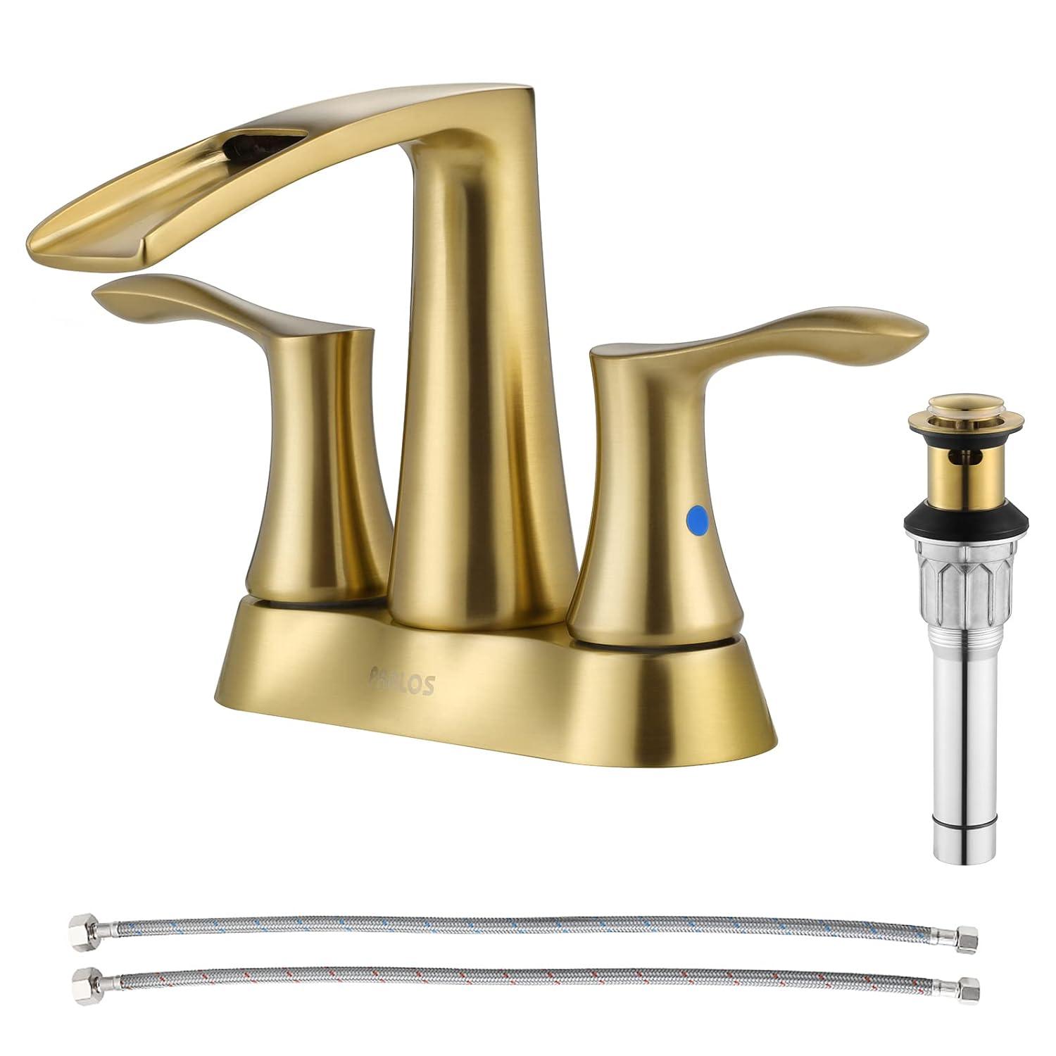 Doris Waterfall Centerset 2-handle Bathroom Faucet with Drain Assembly