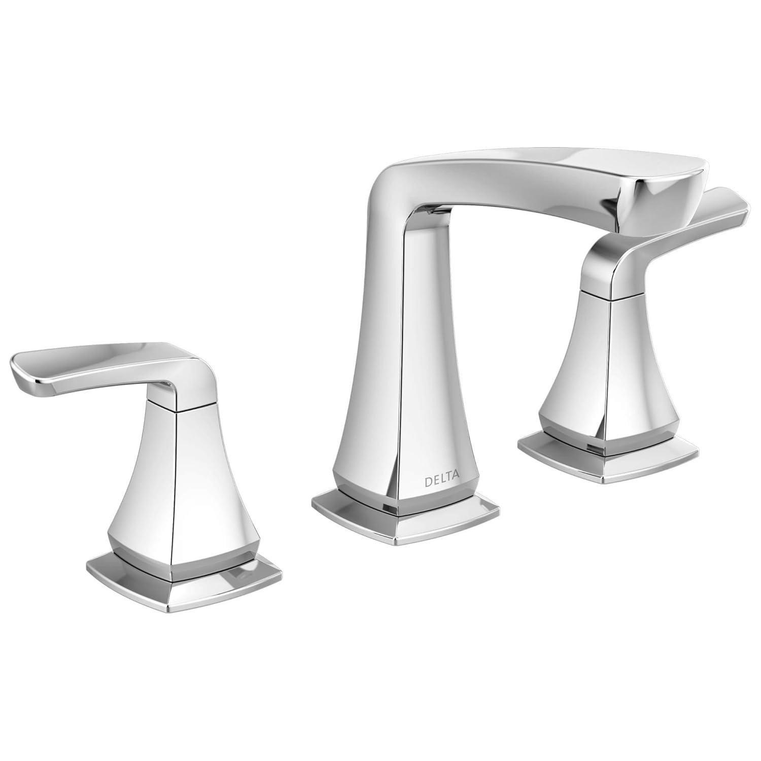 Vesna Widespread Bathroom Faucet 3 Hole, 2-handle Bathroom Sink Faucet with Drain Assembly