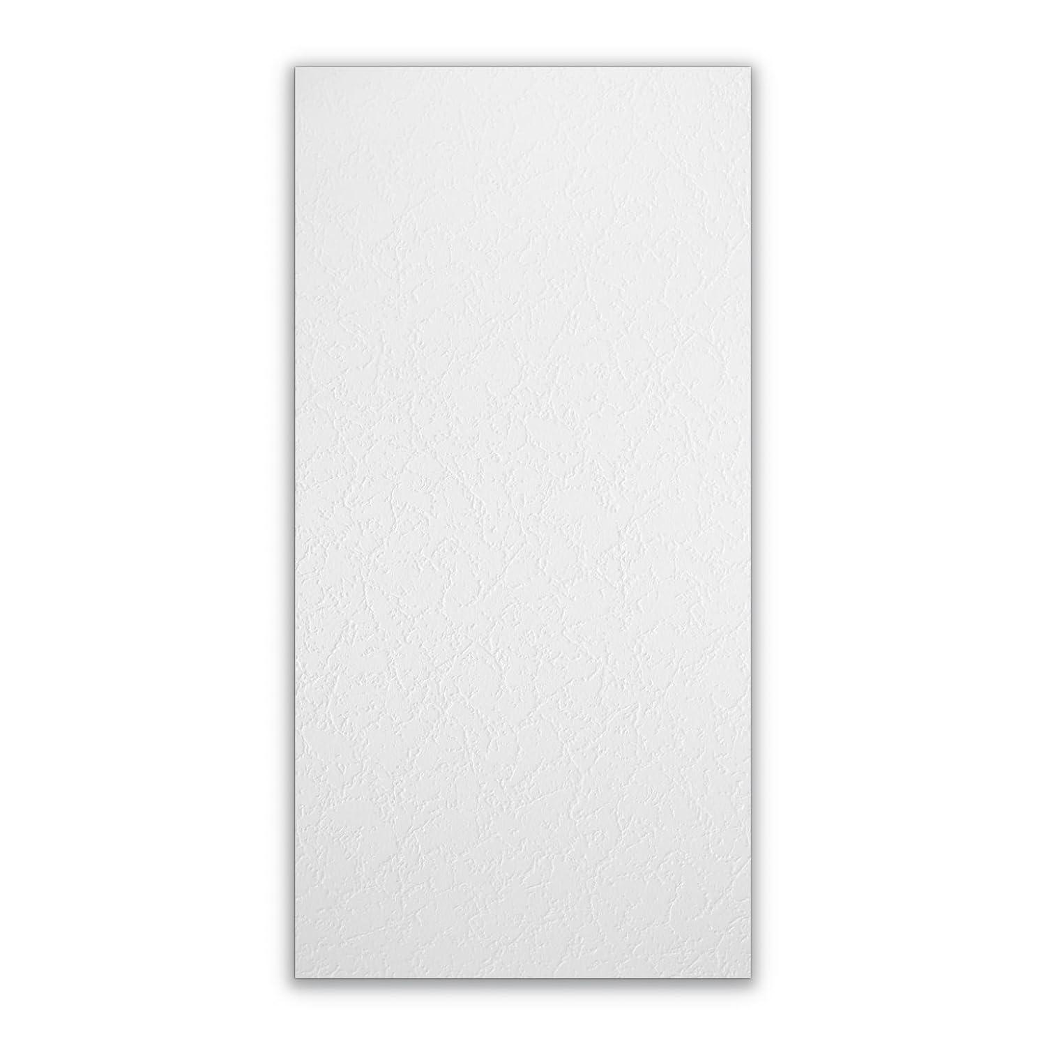 Armstrong 2x4 GRENOBLE Acoustic Ceiling Tiles for Suspended Ceiling Grids, 8-tiles per pack, White