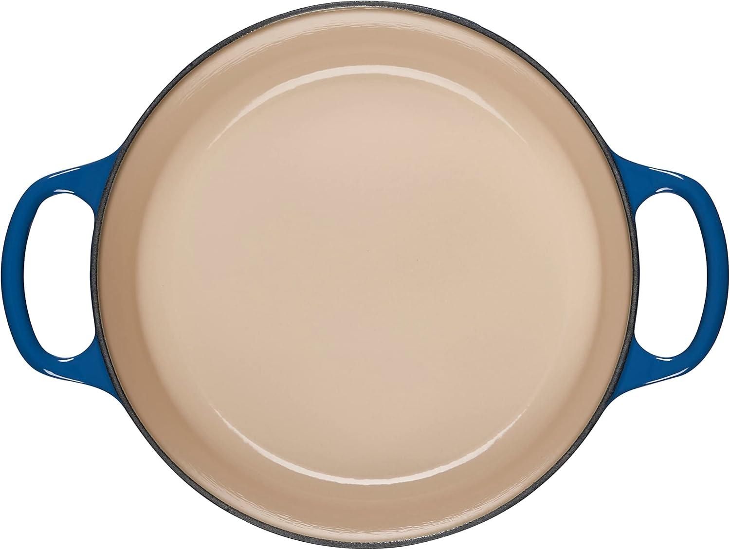 Marseille Blue Enameled Cast Iron Round Dutch Oven, 3.5 qt