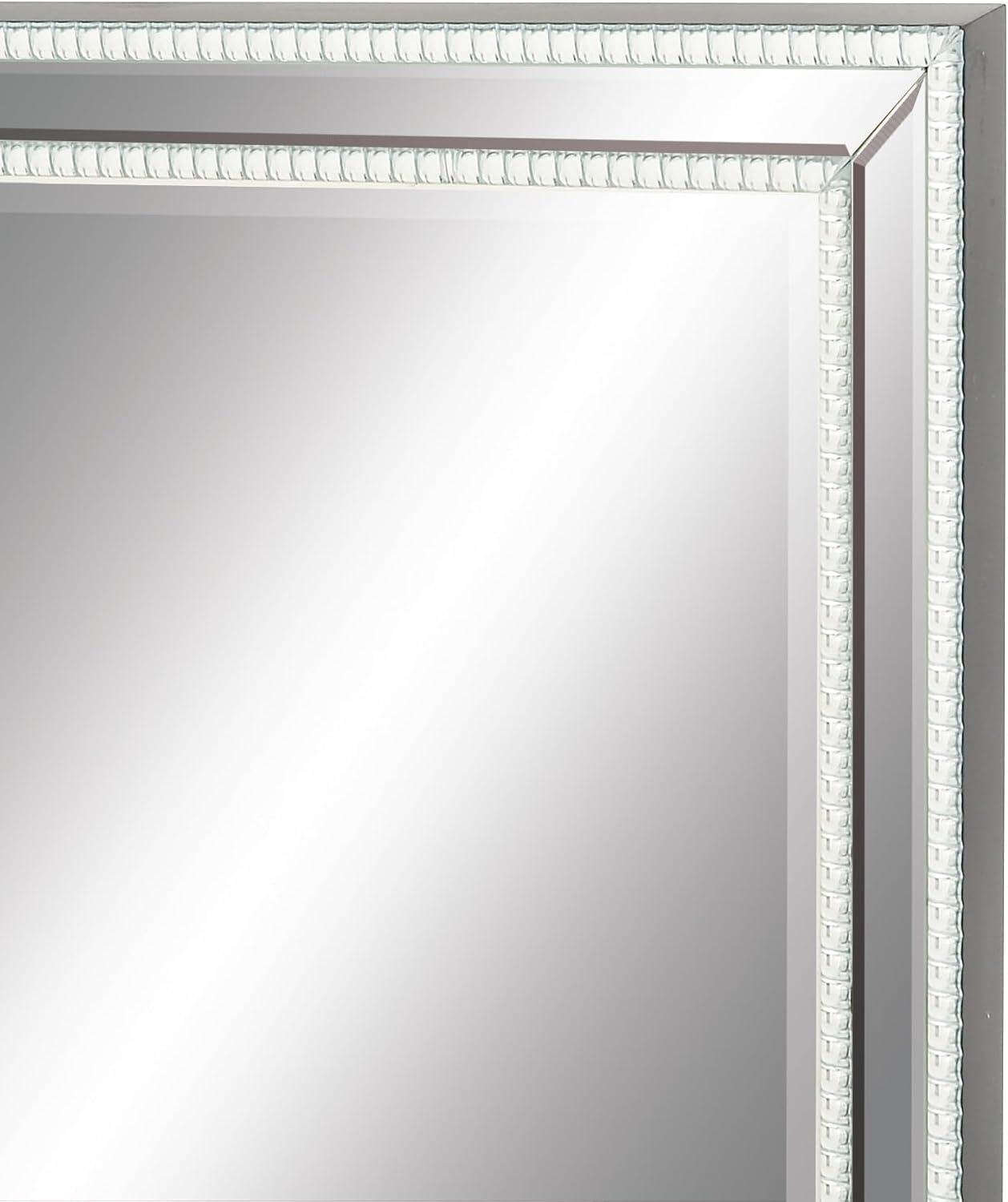 DecMode 24" x 63" Silver Wall Mirror