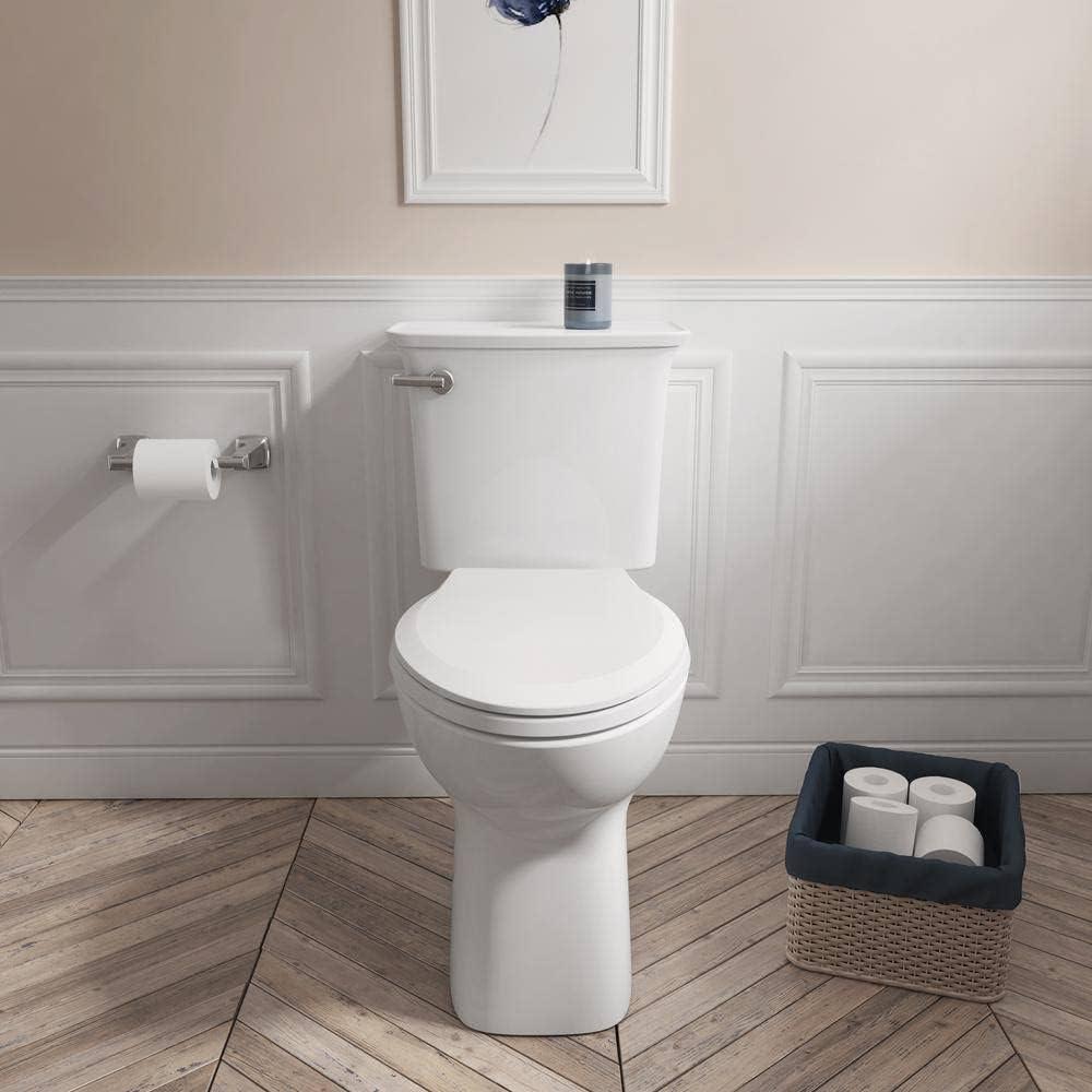 White Antimicrobial Slow-Close Elongated Toilet Seat