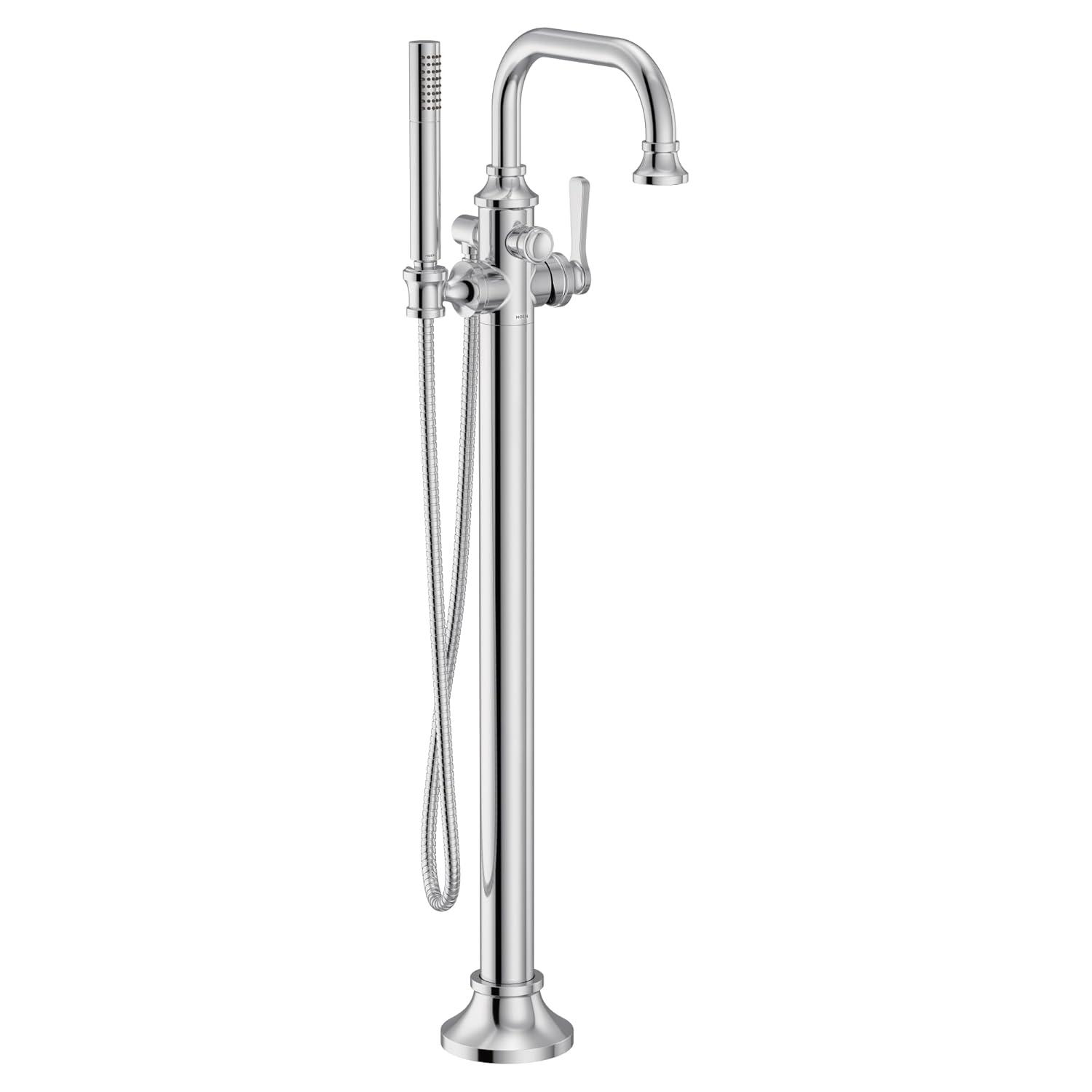Colinet Single Handle Floor Mounted Clawfoot Tub Faucet with Handshower