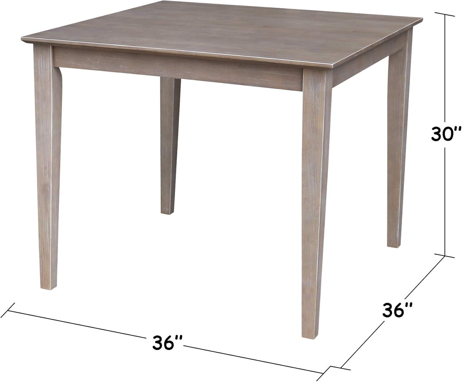 Solid Wood 36" X 36" Dining Table Weathered Gray - International Concepts