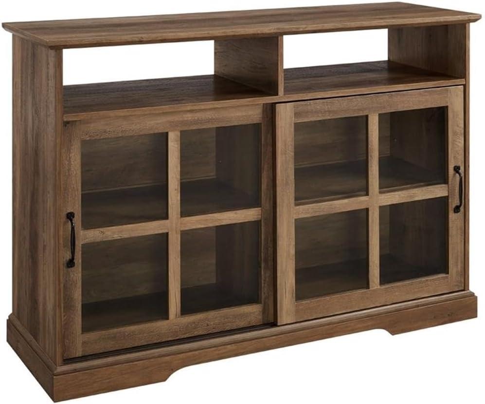 Boden 48" Sliding Glass Door Sideboard in Rustic Oak