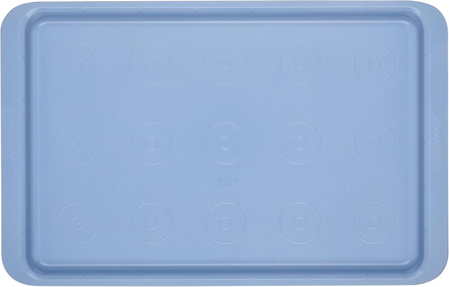 Farberware Easy Solutions 11"x17" Nonstick Steel Bakeware Cookie Pan Baking Sheet - Blue: Dishwasher-Safe Rectangle Sheet