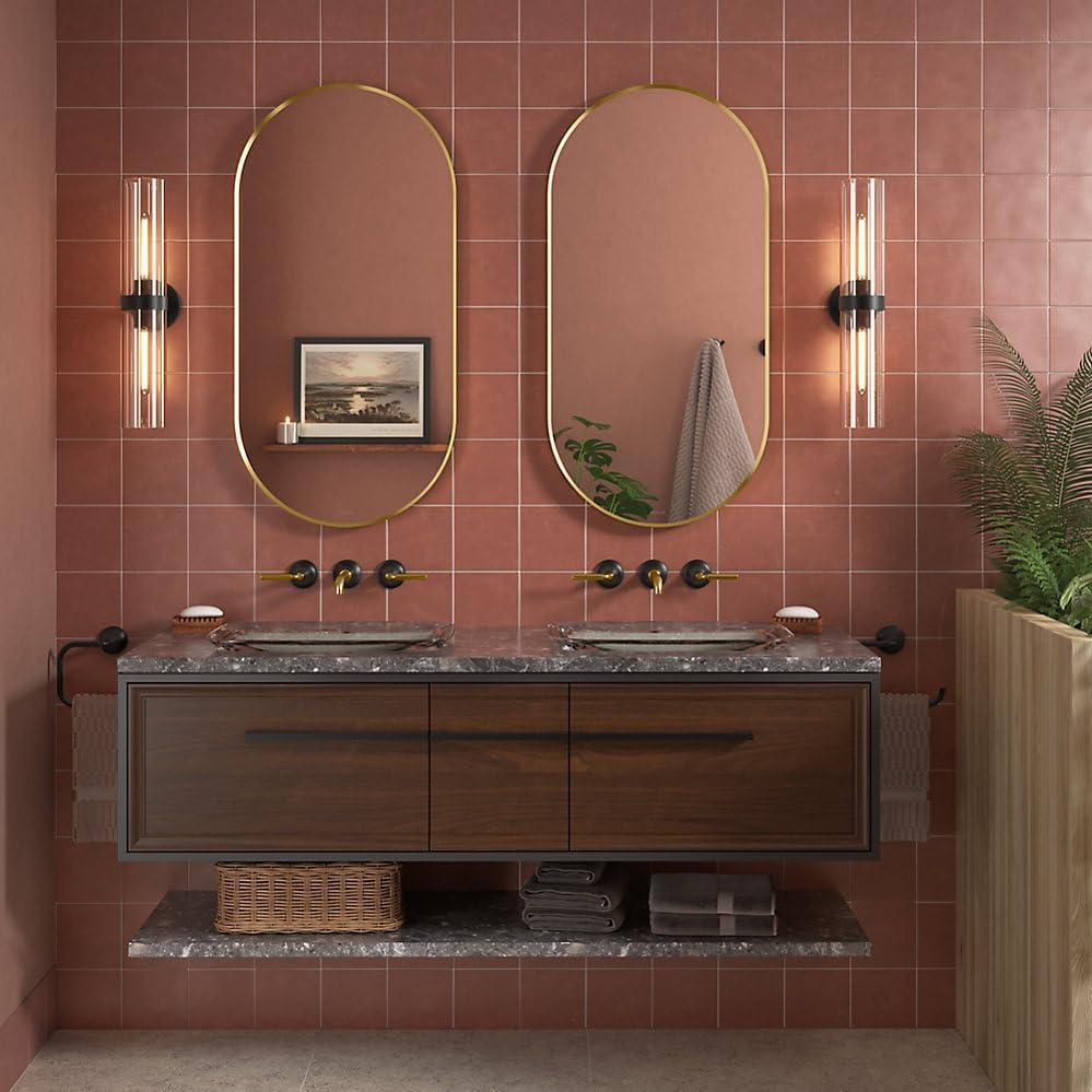 Essential Capsule Wall Mirror, Bathroom/Vanity Mirror with Frame