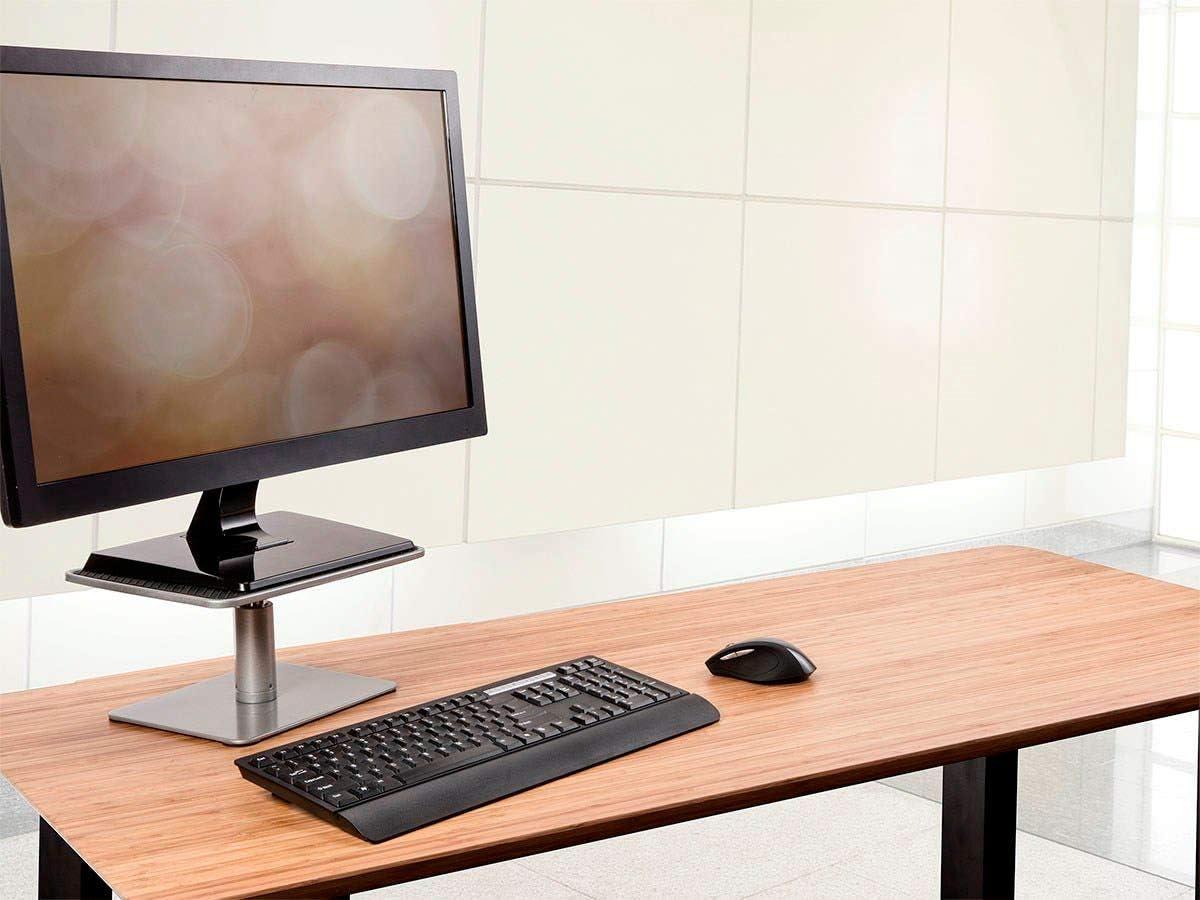 Monoprice Universal Monitor Riser Stand - Silver Perfect For Raising Your Monitor About 4.7 to 6.7 Inches - Workstream Collection